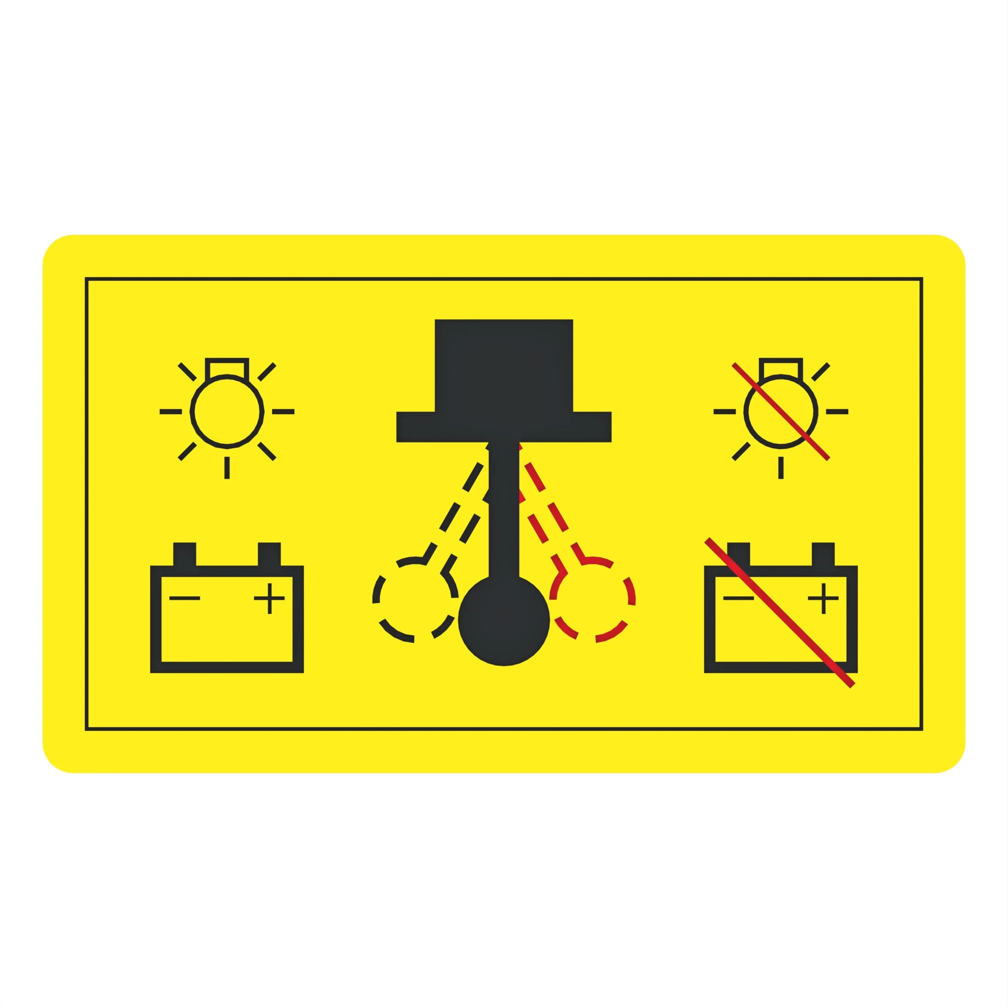 John Deere Electrical Battery Disconnection Switch Label - L168511