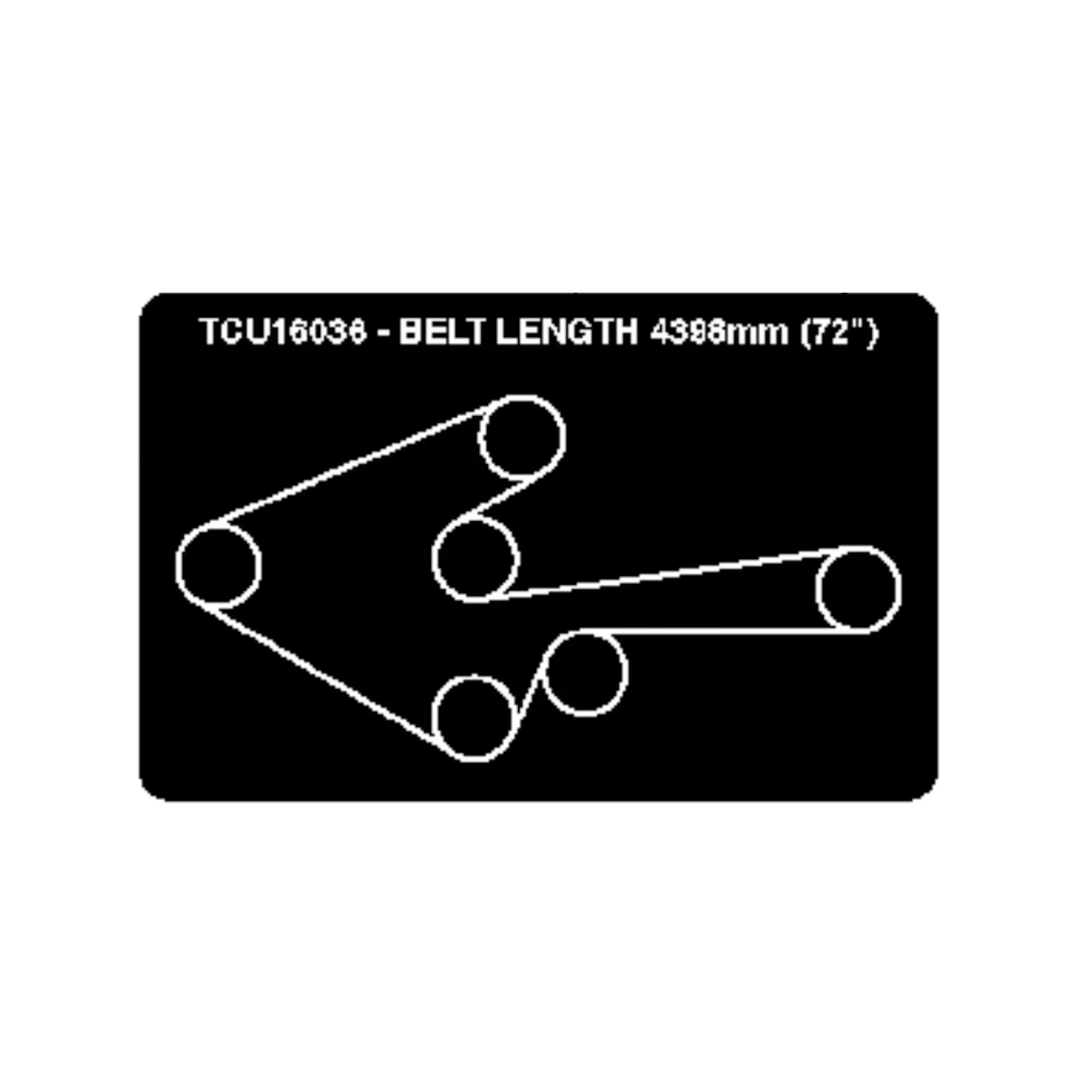 John Deere Deck Belt Routing Label - TCU16697