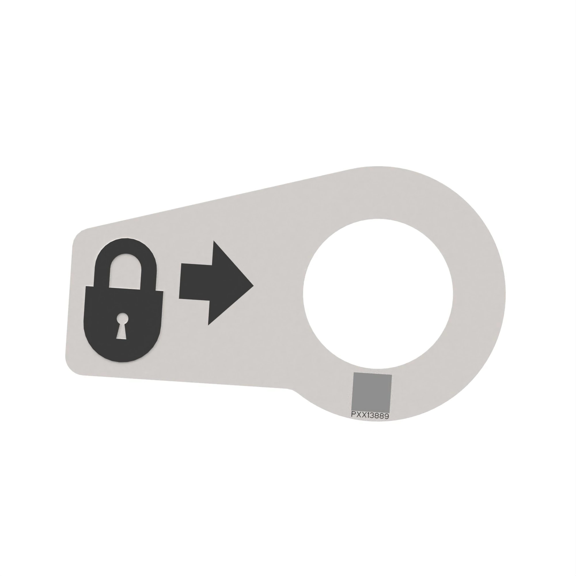 LABEL, UNLOCK DECAL (LEFT HAND SIDE