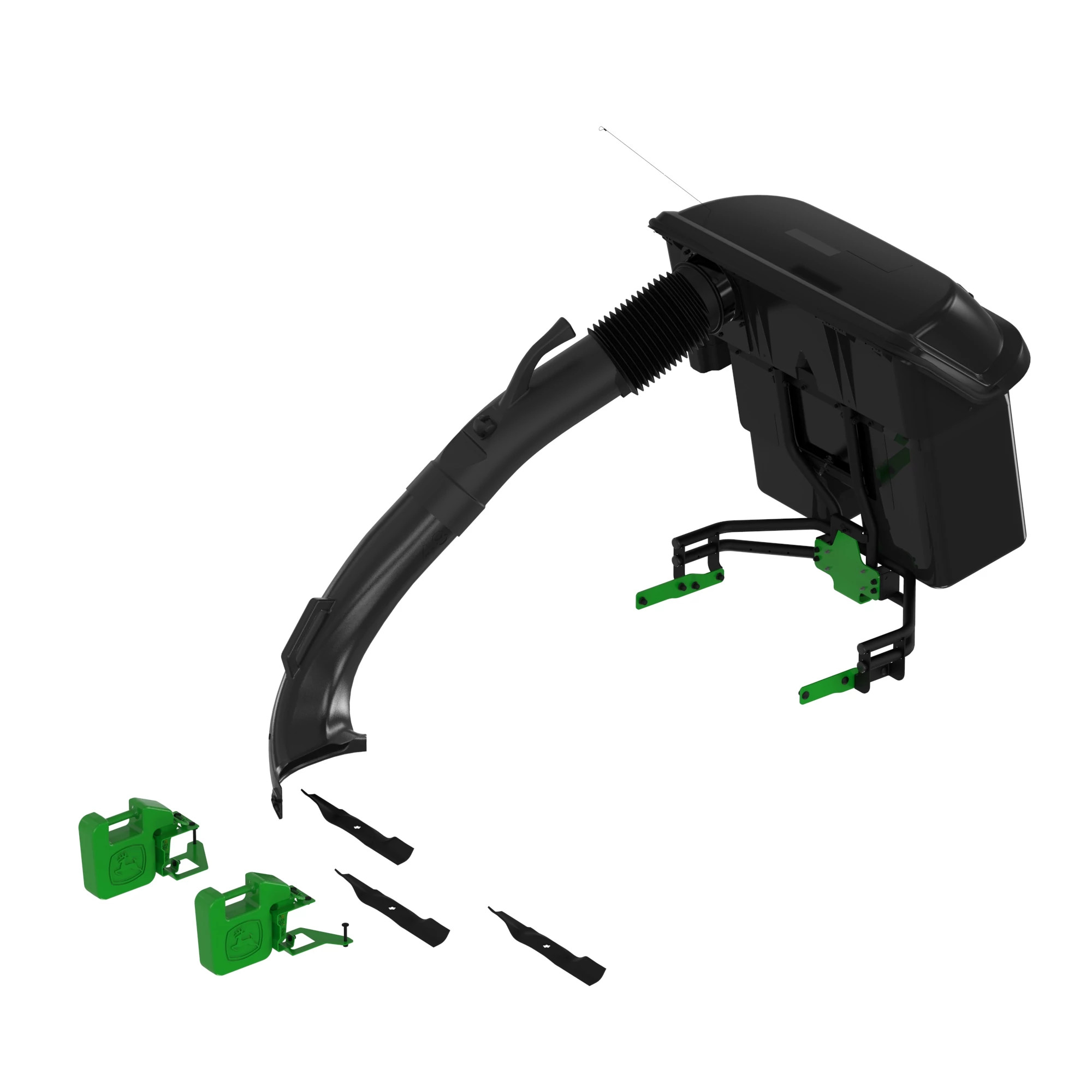 John Deere Material Collection System Attachment, 2 Bag, 6.5 Bushel, 48TD inch - BM24384