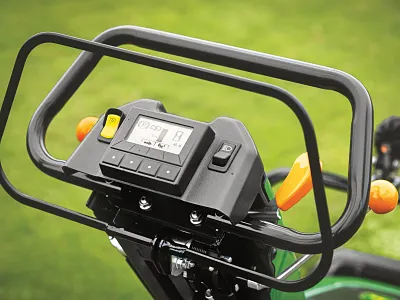 Close-up of Operator Controls on a Walk Greens Mower