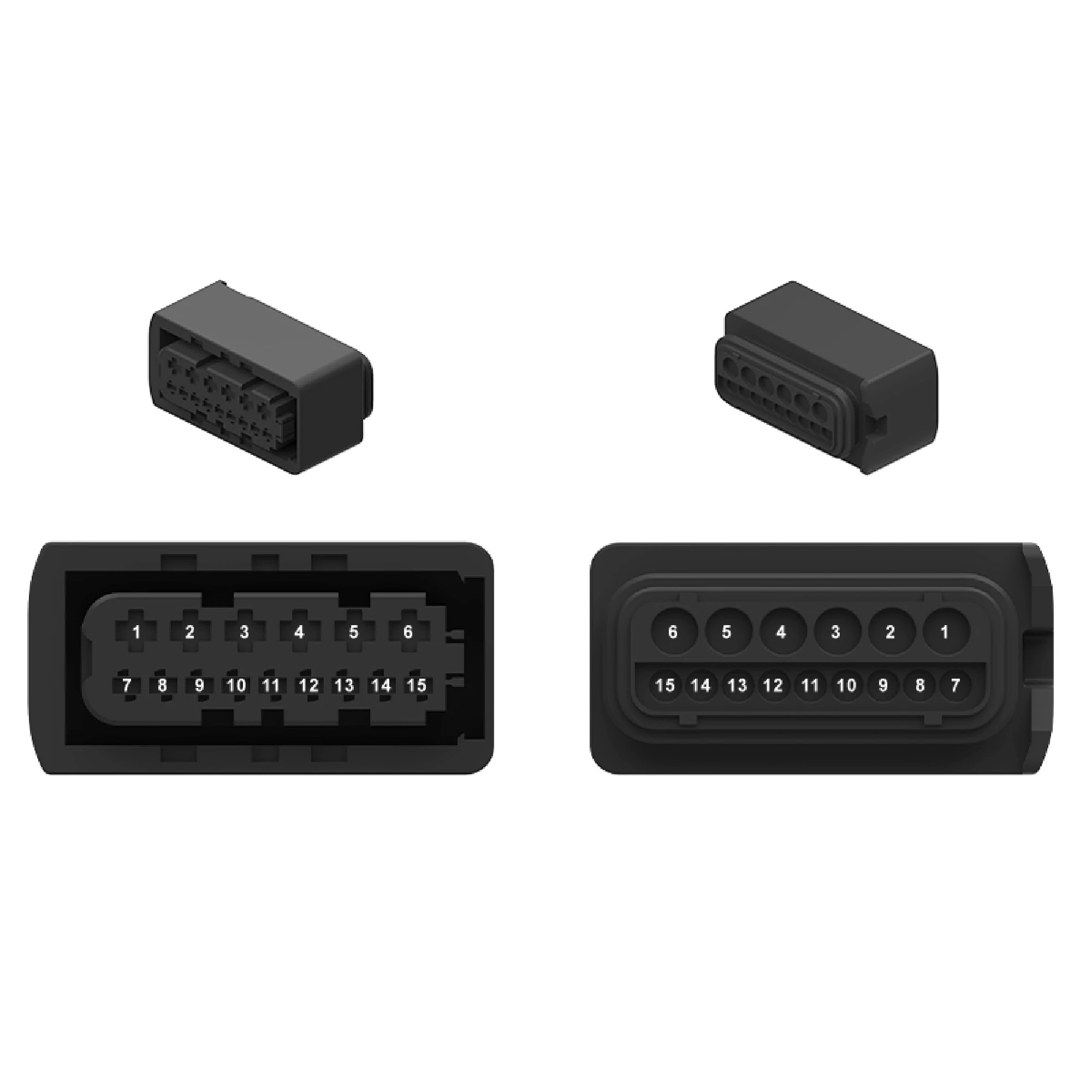 CONN TYCO HDSCS 15W FS BLK PLSTC