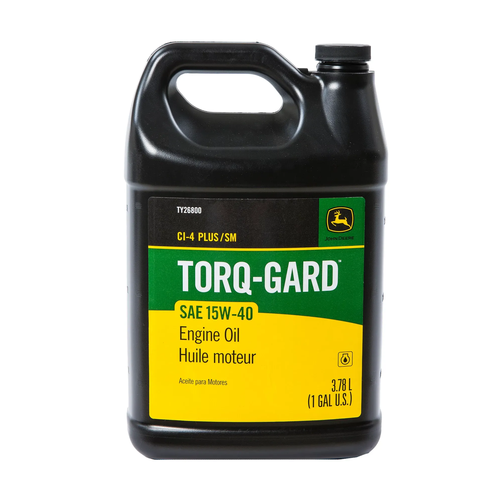 John Deere Engine Oil, Torq-Gard™, SAE 15W-40, API CJ-4/SM, 3.78 Liter (1 Gallon) - TY26800