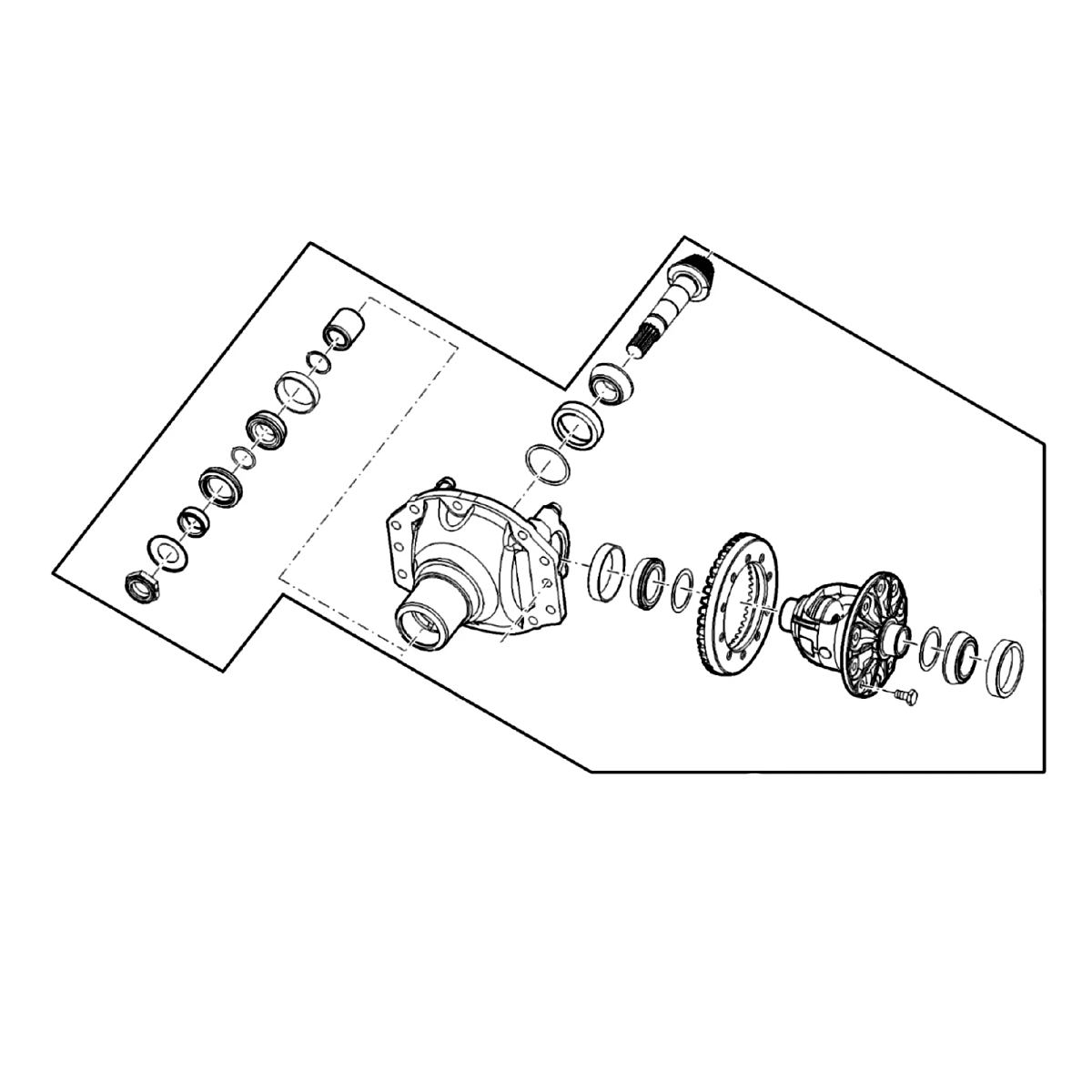 John Deere Mechanical Front Wheel Drive (MFWD) Differential Kit - SJ23837