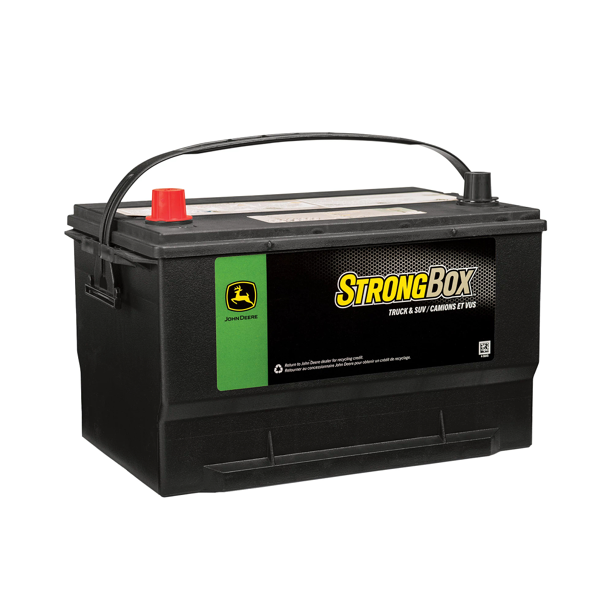 John Deere 12 Volt Battery, Wet Charged, 80 Ah, 850 CCA, 65 BCI - TY24932B