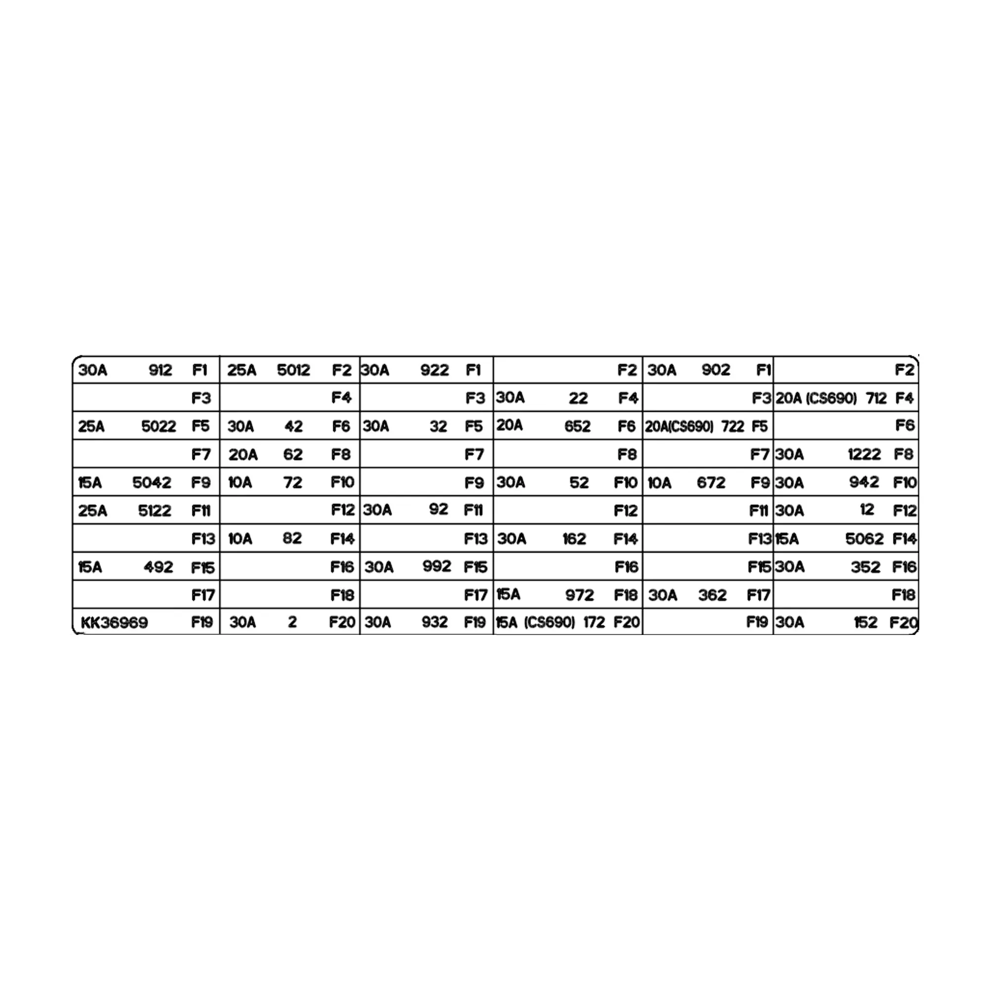 John Deere Fuses Text Free Label - KK36969