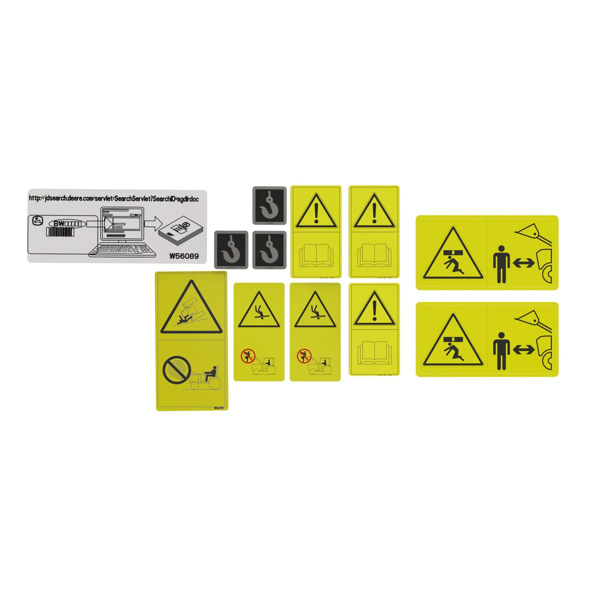 John Deere Pictorial Decals Kit Manual Kit - BW16365