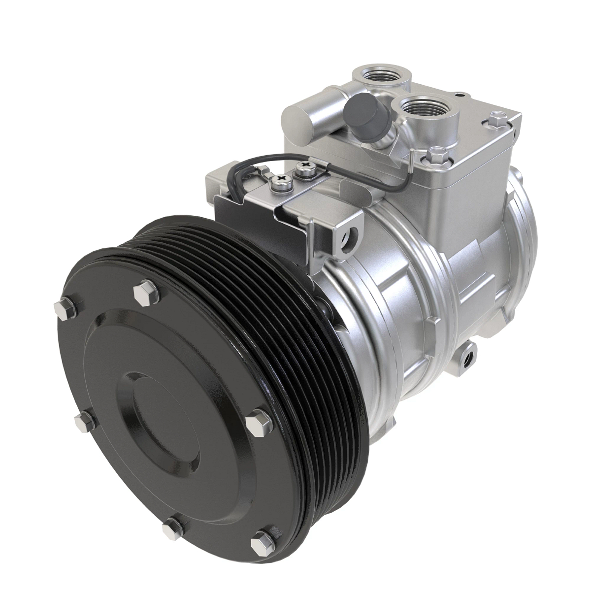 John Deere Air Conditioner Compressor with Clutch, 12 Volt - RE69716