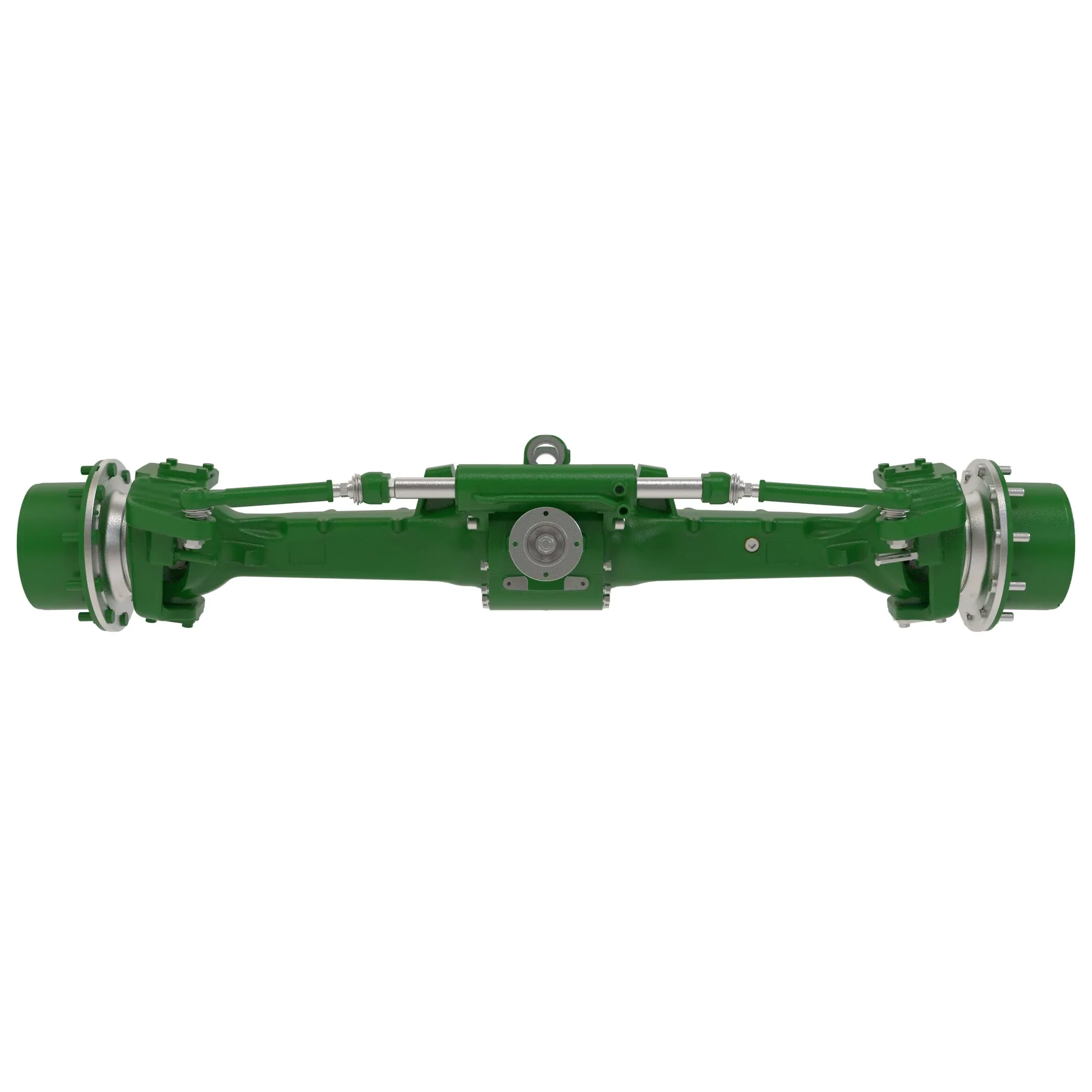 MFWD I=15.692 (DANA 750/10088336), M50LD, King Pin=8, Caster=12, Camber=1, M18 steering cylinder ports