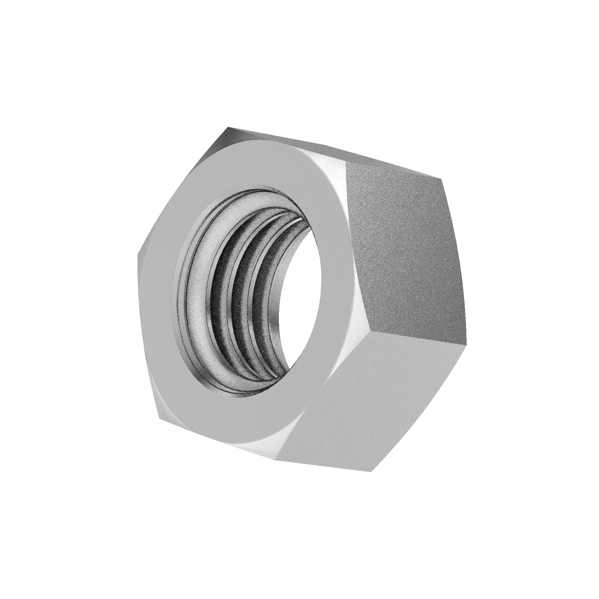 John Deere Hexagonal Lock Nut, 1/4" - E45229