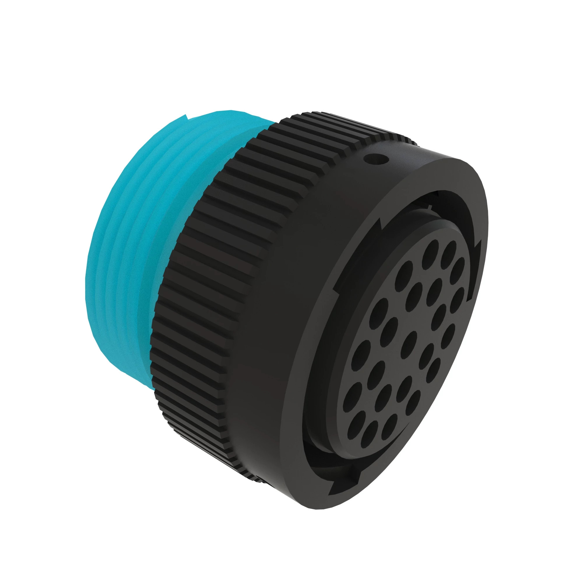 CONN DEUTSCH HDP20 23W FS BLK PLSTC