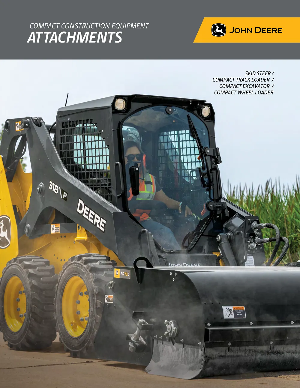 Compact Construction Equipment Attachments Brochure cover