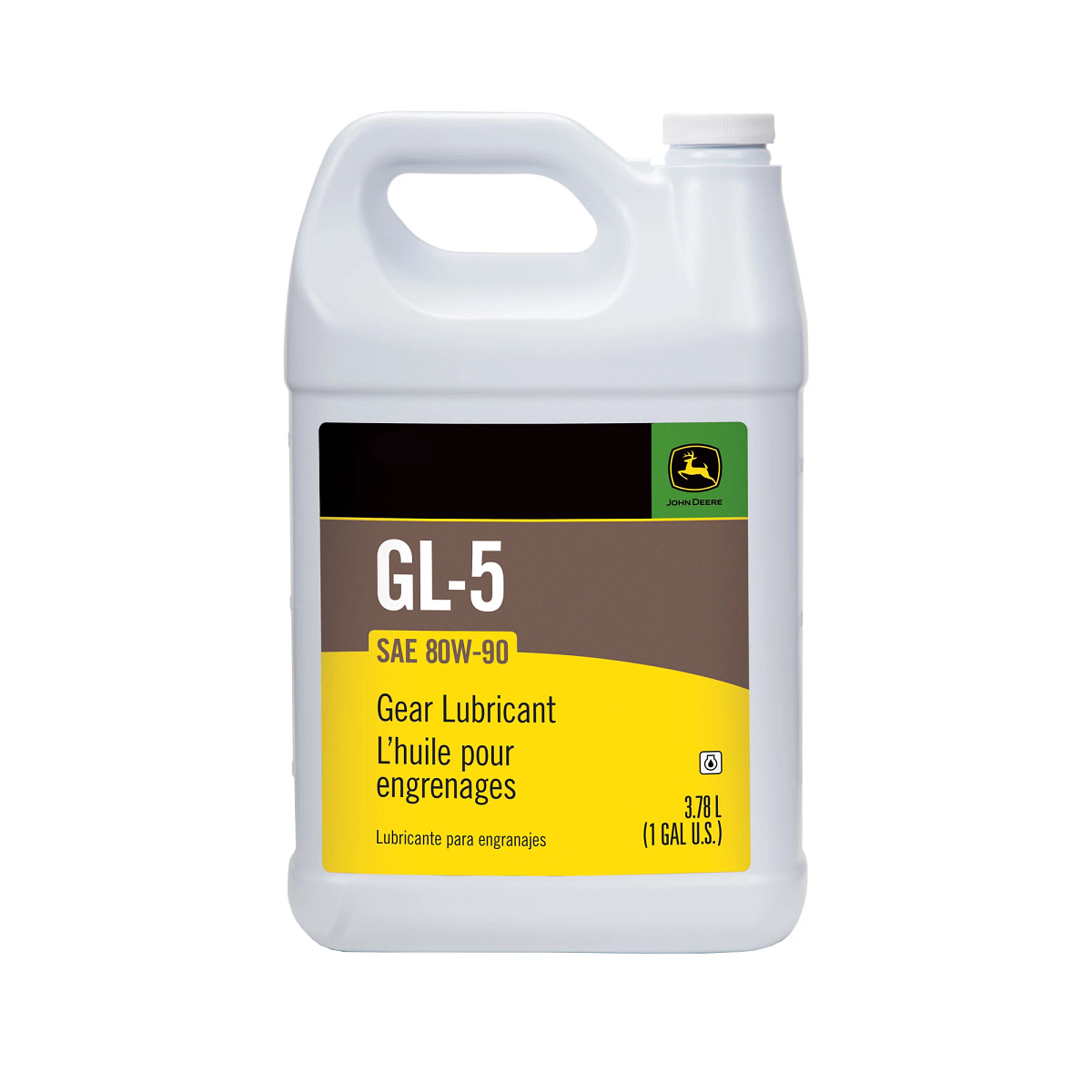 John Deere Gear Lubricant, SAE 80W-90, API GL-5, 3.78 Liter (1 Gallon) - TY26815