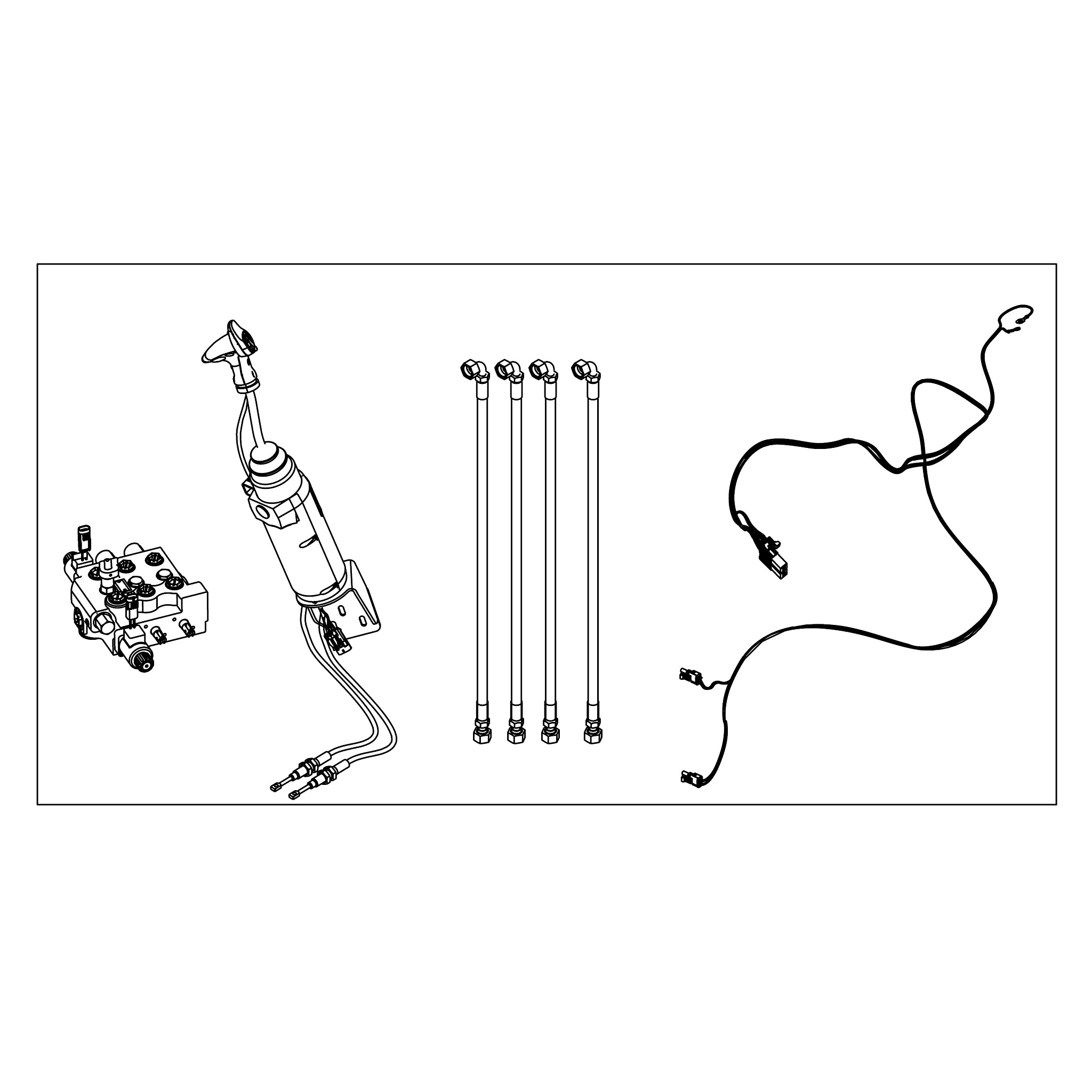 John Deere Single Lever Control Mid-Mount Valves - BW15774