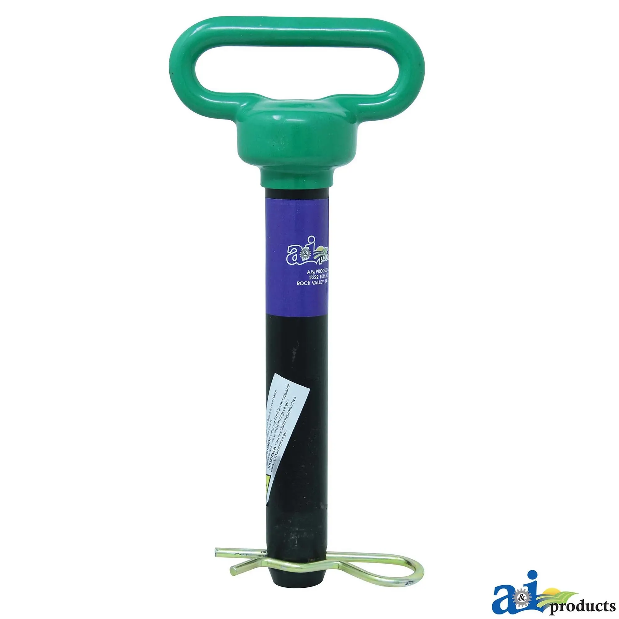 A&I Products Green Head Hitch Pin, 1-1/8" X 7" - A-GHP07
