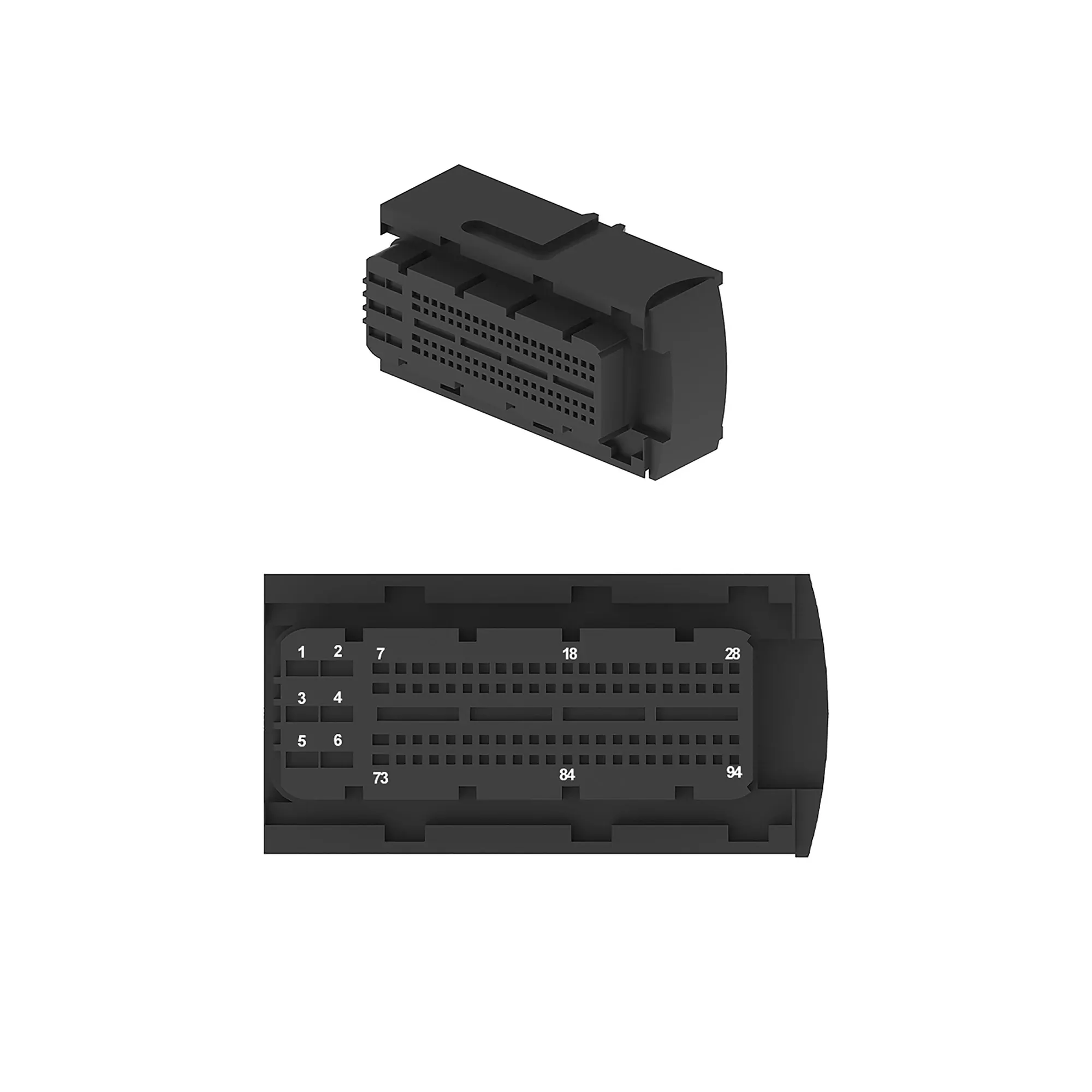 Conn Tyco 94W F S Black Plastic