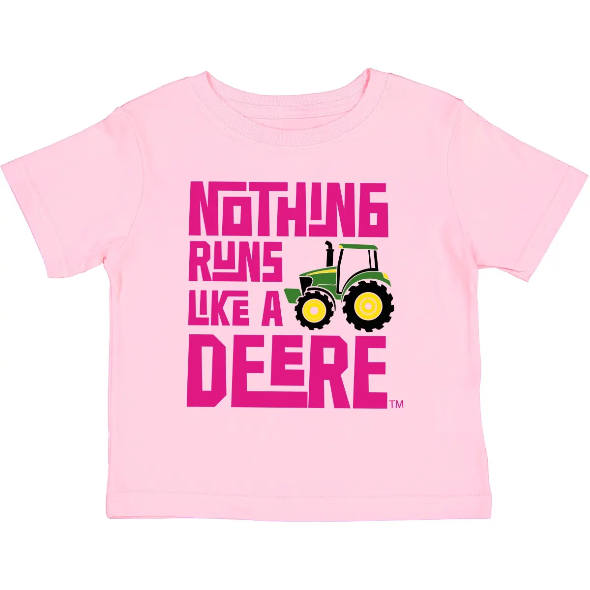 Toddler Nothing Runs Like a Deere Pink T-Shirt