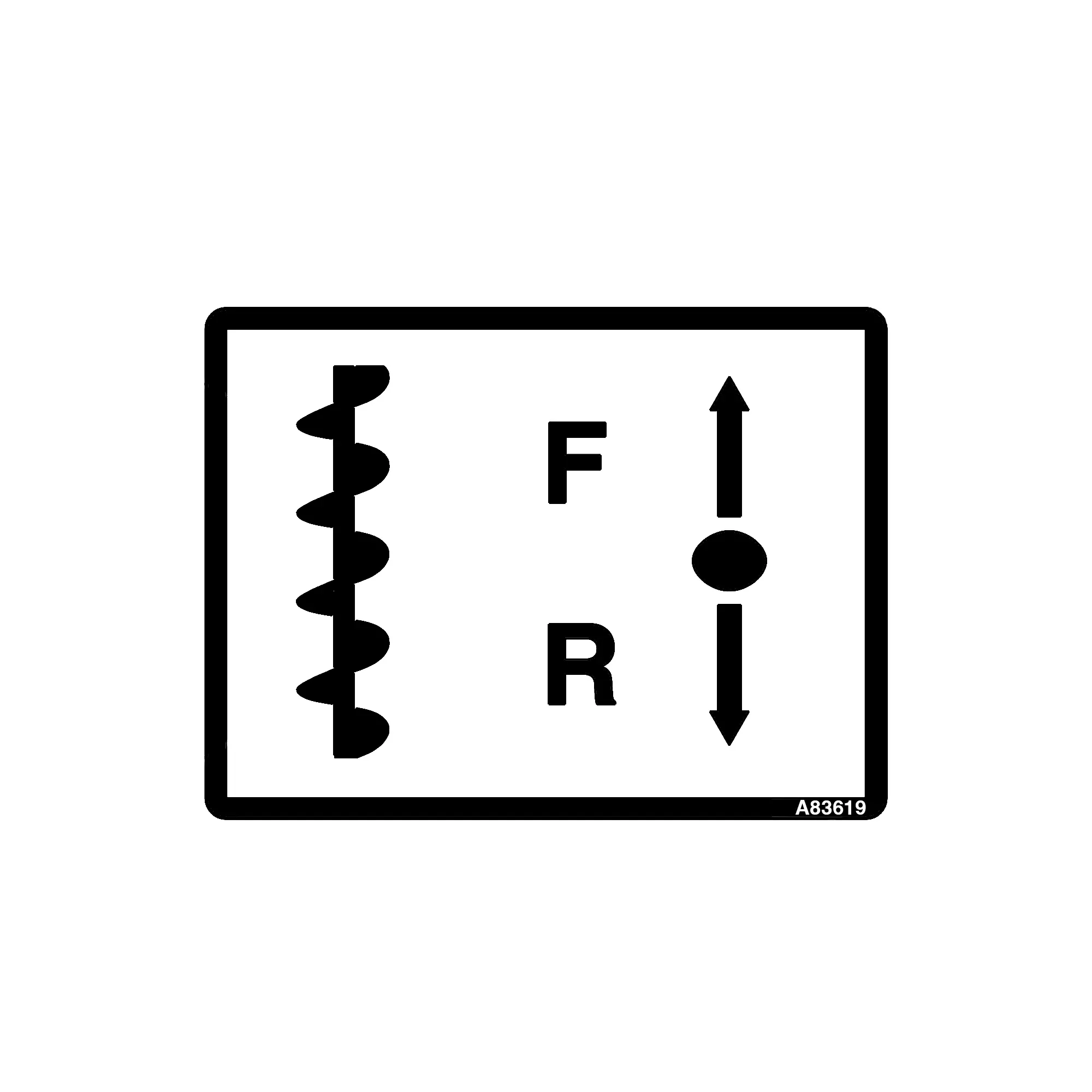 John Deere Falling Implement, Text Free Label - A83619