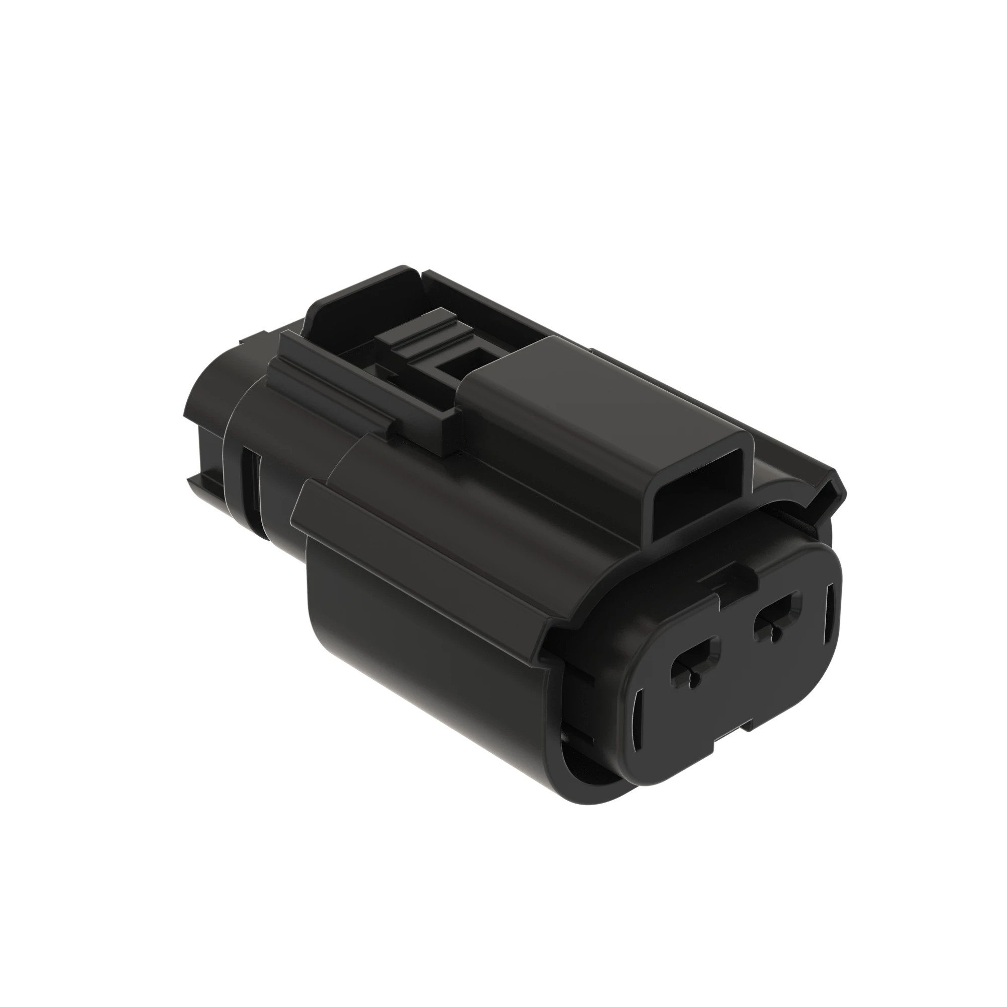 John Deere Black Internal Electrical Connector Housing, 2 Cavities - 57M10926