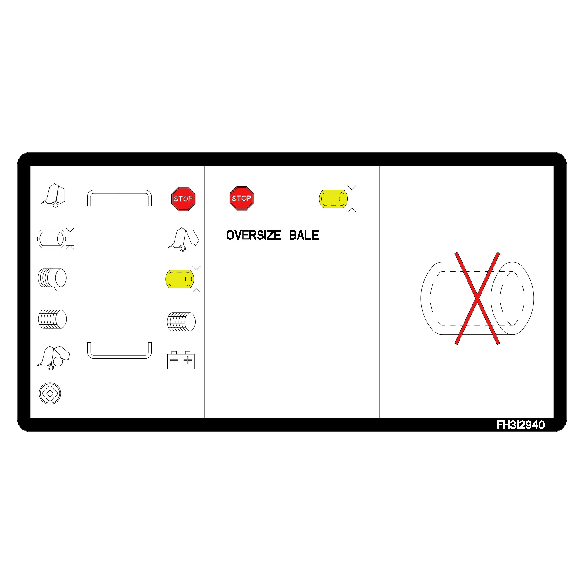 John Deere Over Size Tet Free Label - FH312940