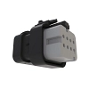 John Deere Gray Electrical Connector Housing, 8 Cavities - 57M9793