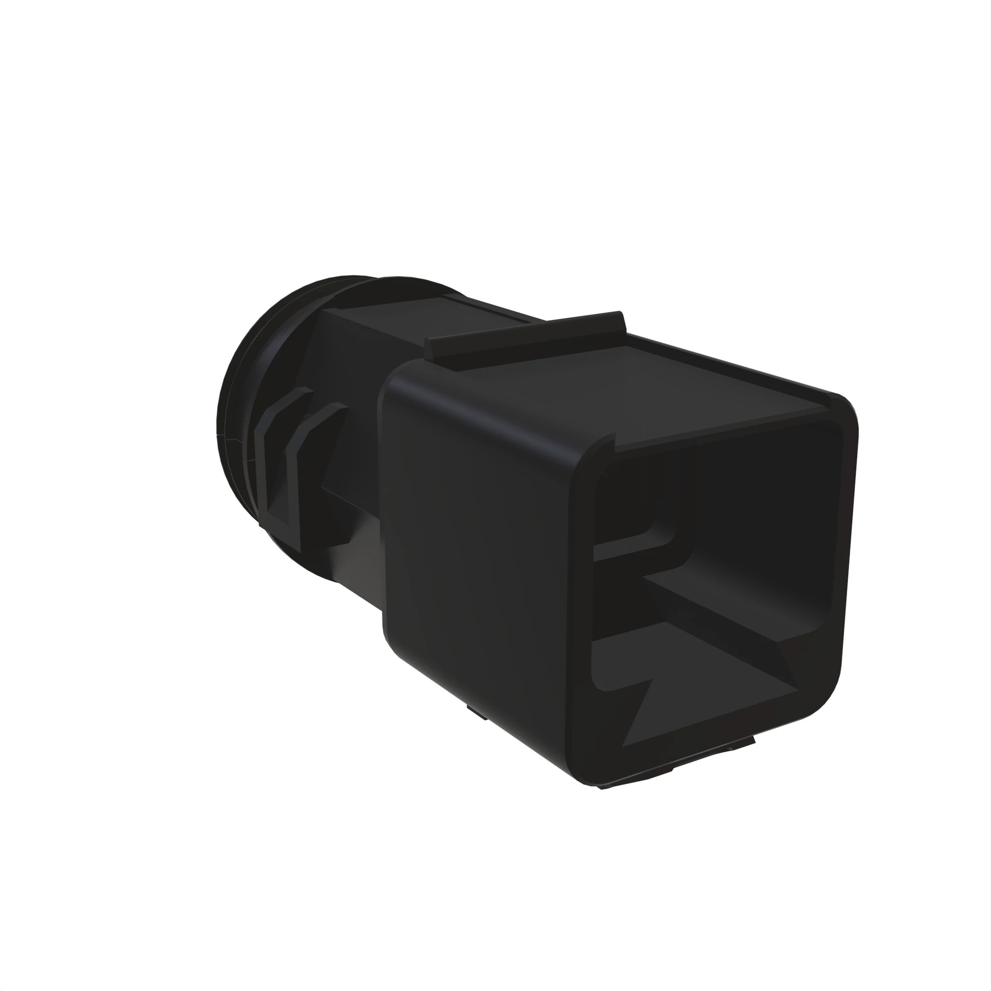 BACKSHELL DEUTSCH 180 DEG BLK PLSTC