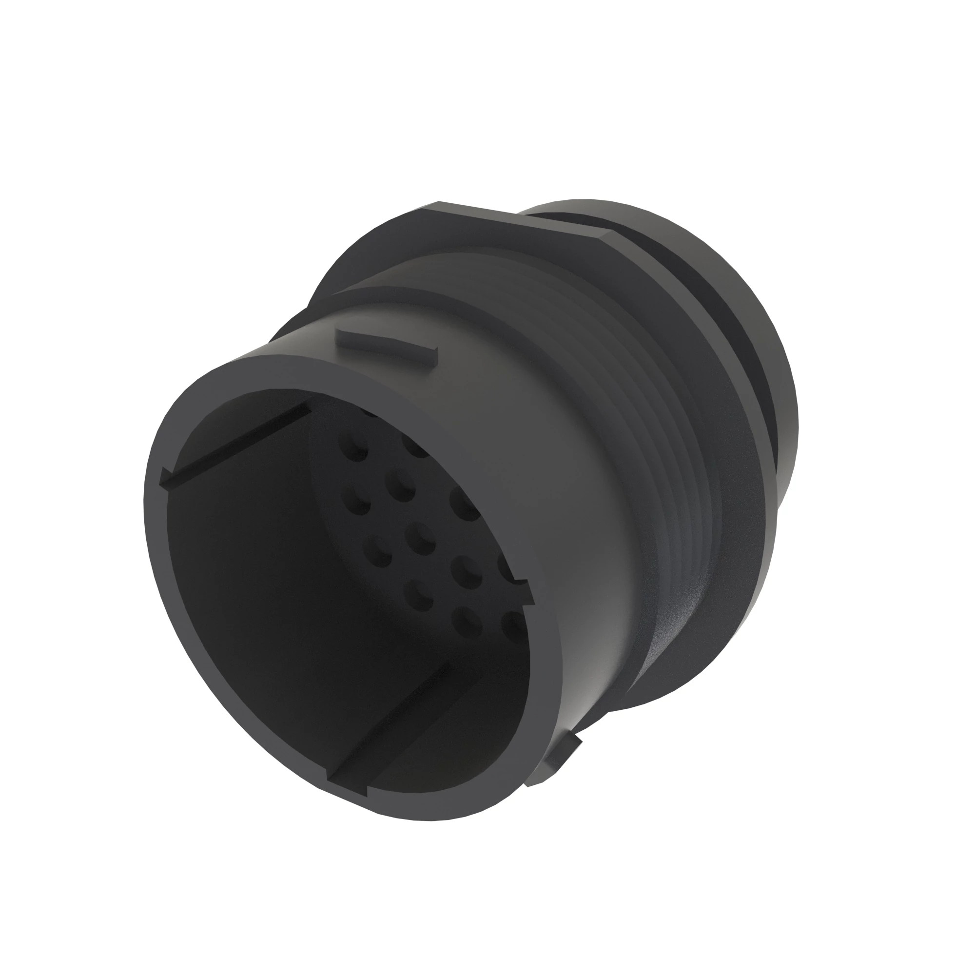 CONN DELPHI HES 23W MS BLK PLSTC