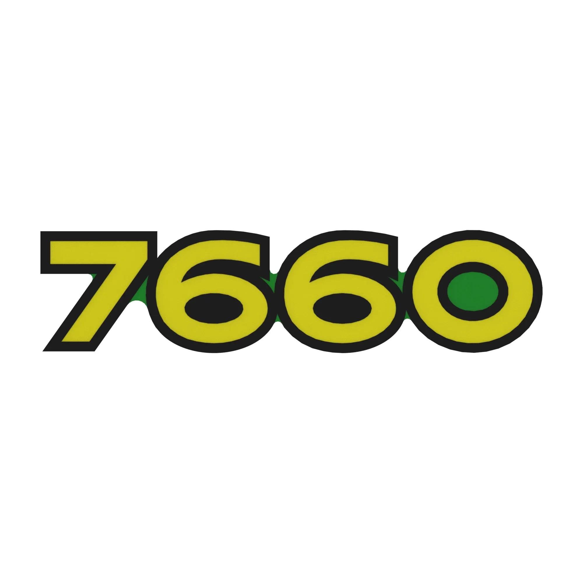 John Deere 7660 Model Number Label - N380702