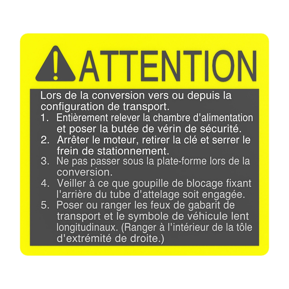Label, Caution, French