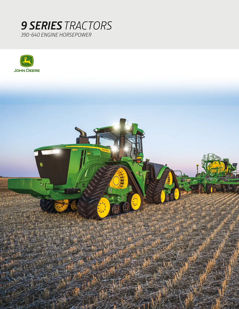 9 Series Tractors Brochure | John Deere cover