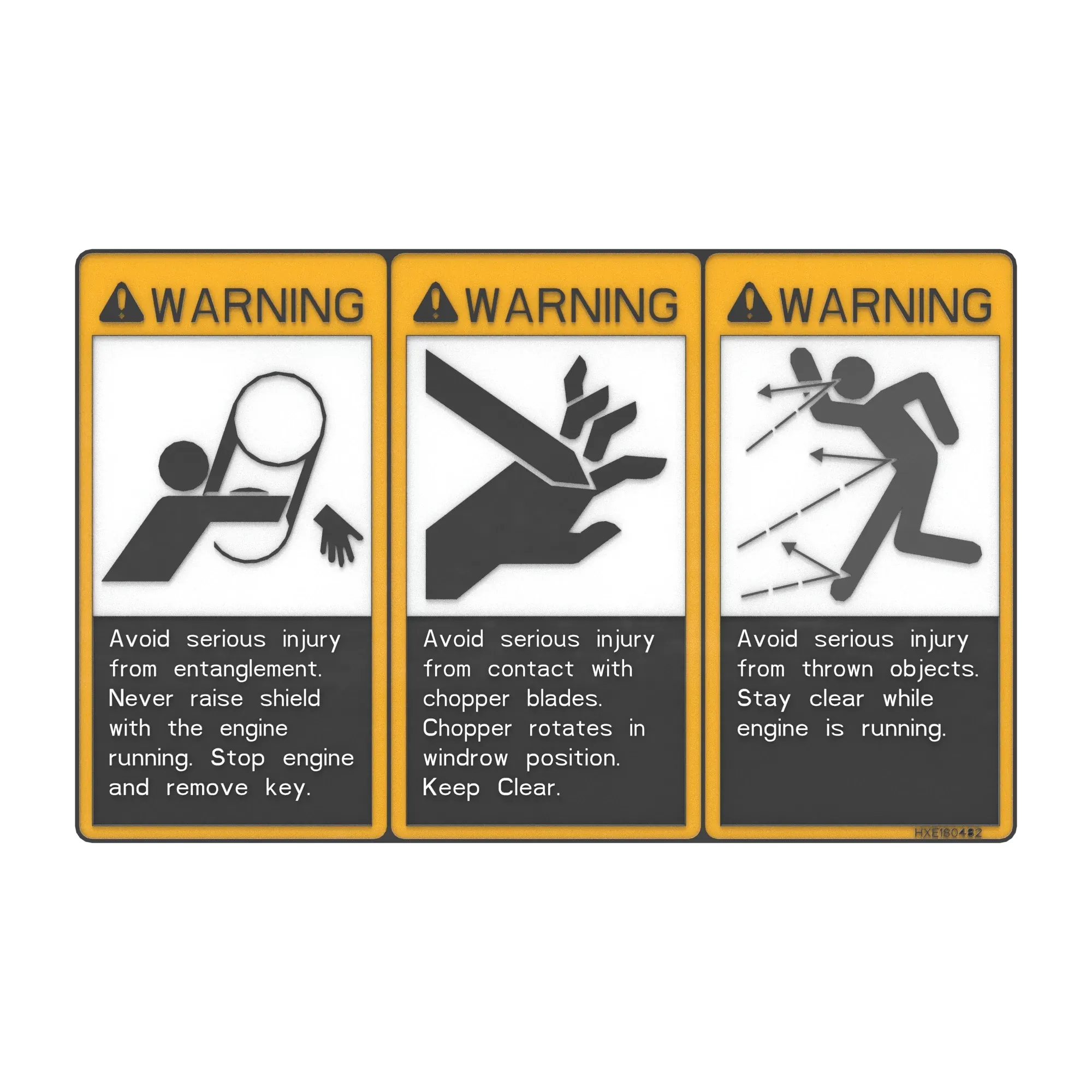 John Deere Warning Safety Sign - HXE180482