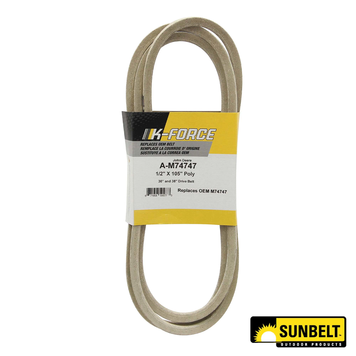 A&I Products Traction Drive V-Belt, Effective Length 2660 mm (104.7 inch) - A-M74747