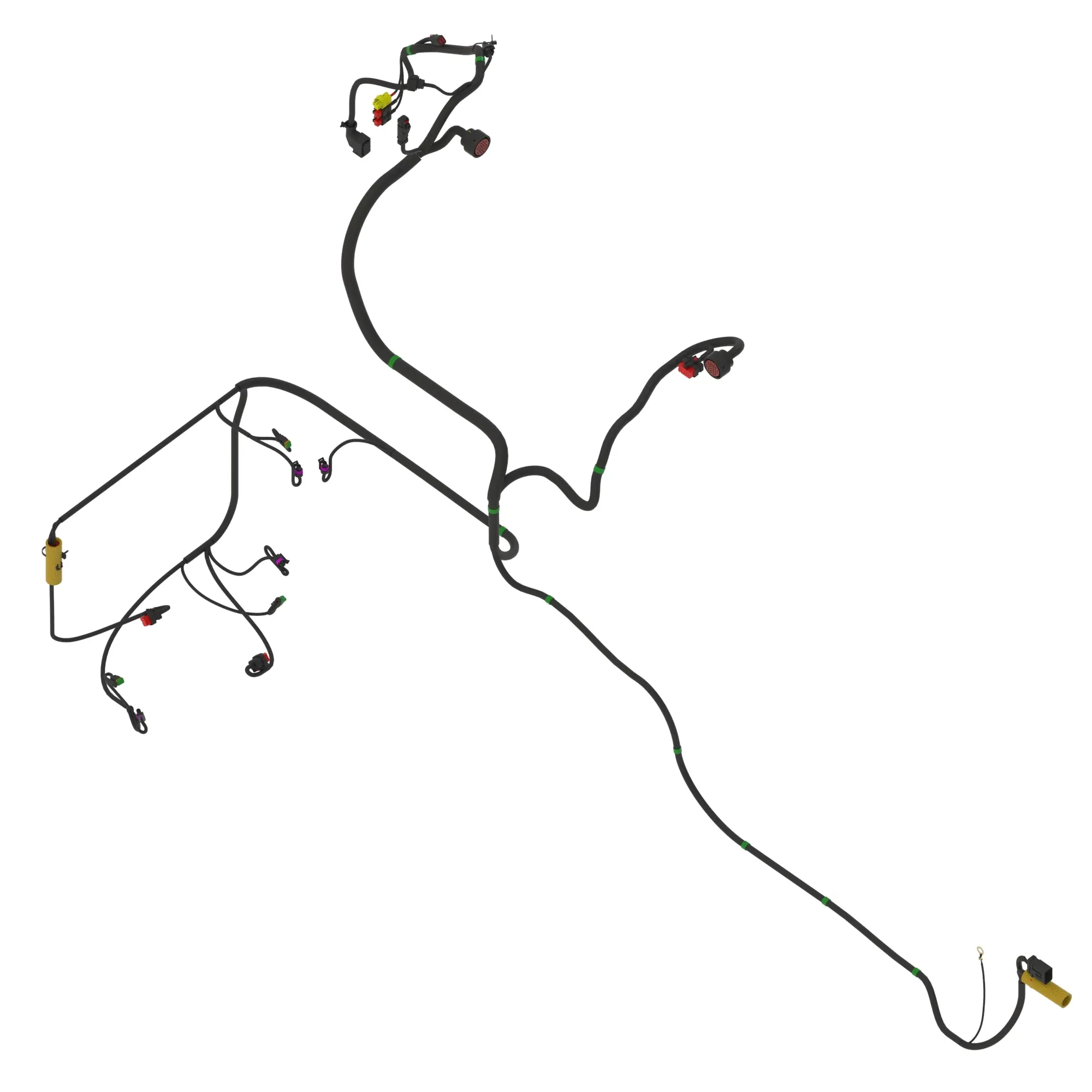 John Deere Fire plow Frame Wiring Harness, Left Side - AT523233