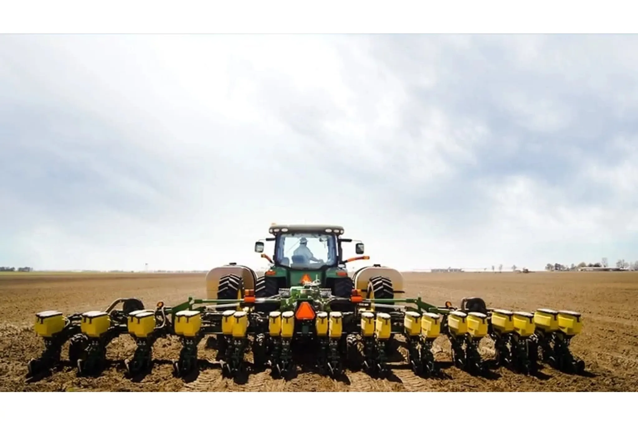 DR12 Twin Row Planter at work in a field.