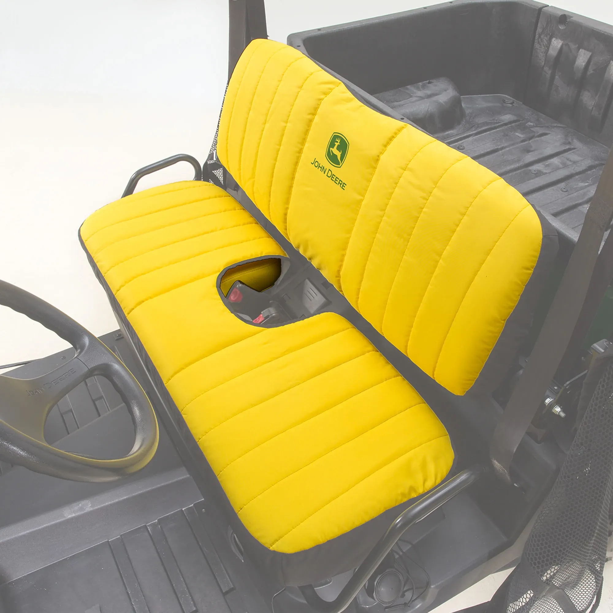 John Deere Heavy-Duty Bench Seat Yellow Cover - LP66450