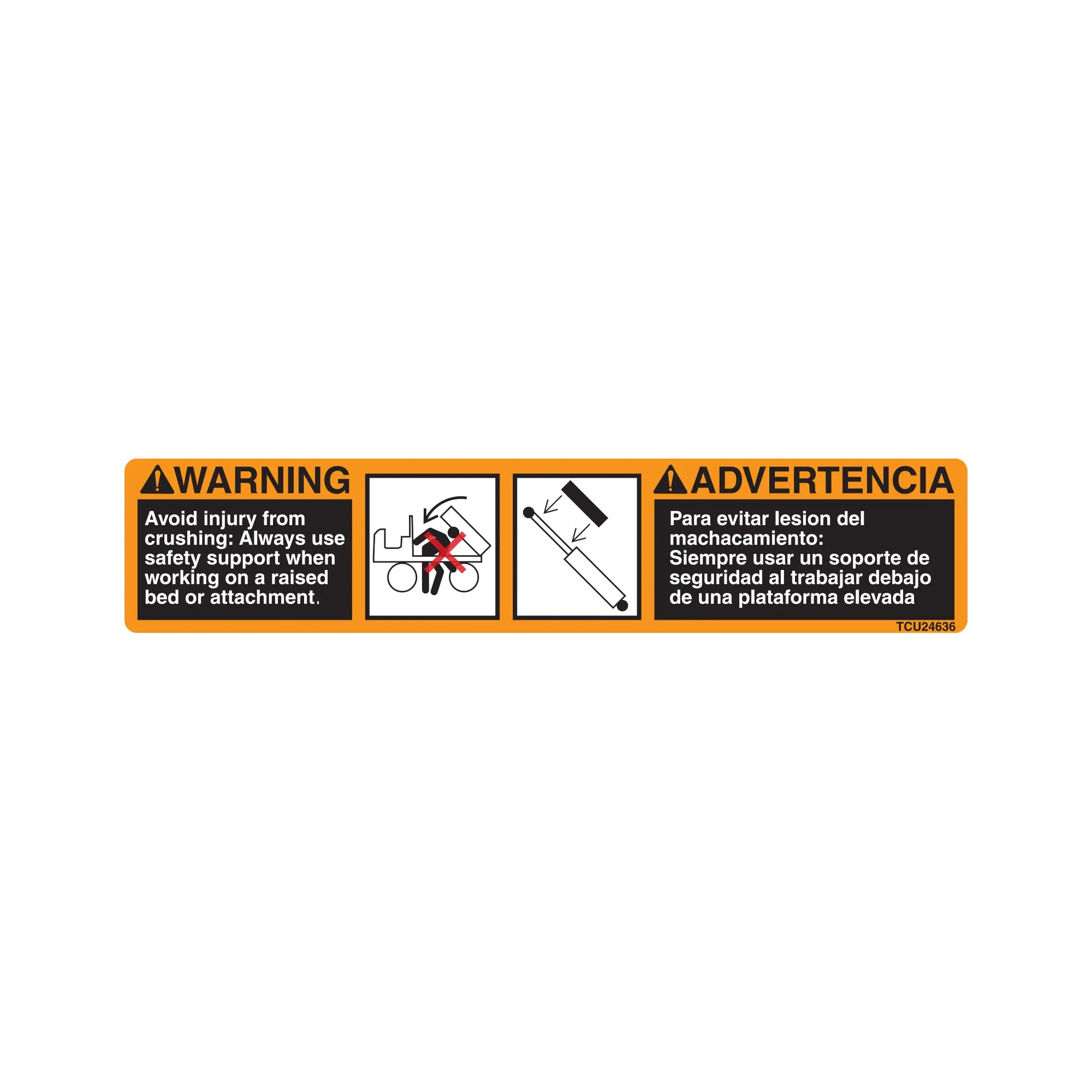 John Deere Cylinder Lock Warning Label - TCU24636