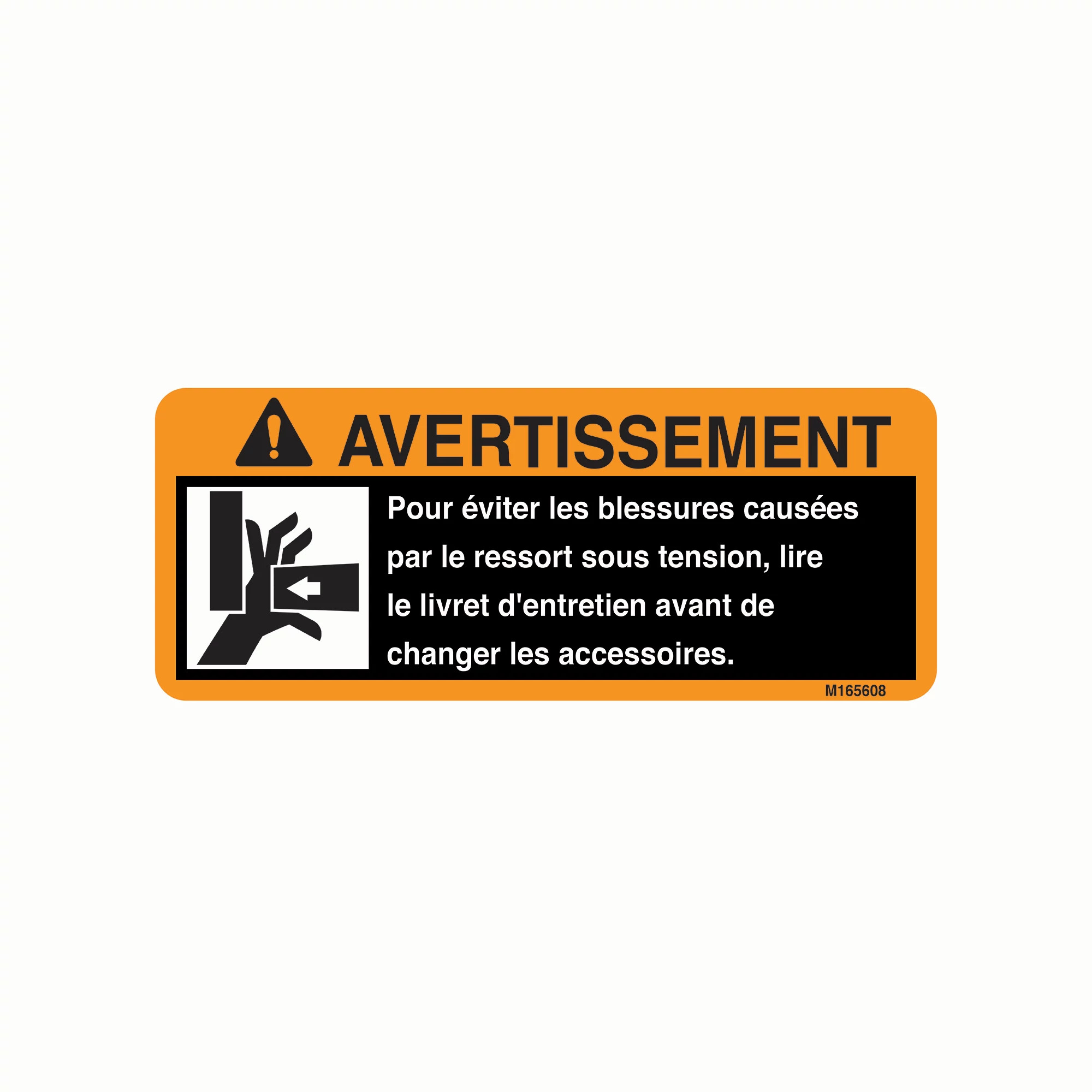John Deere Pinch Point Warning Label, French - M165608
