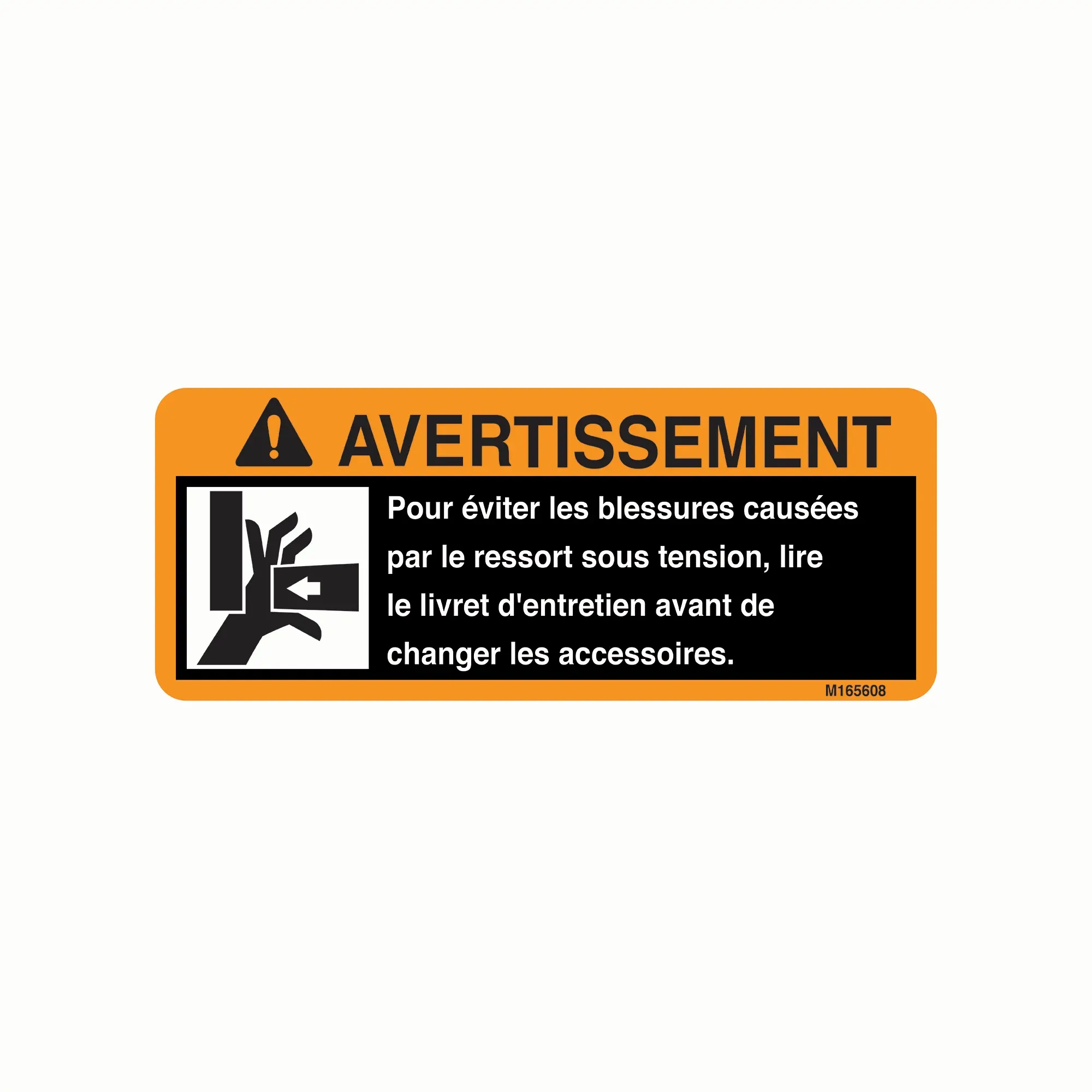 Label, Warning (Pinch Pt - French)