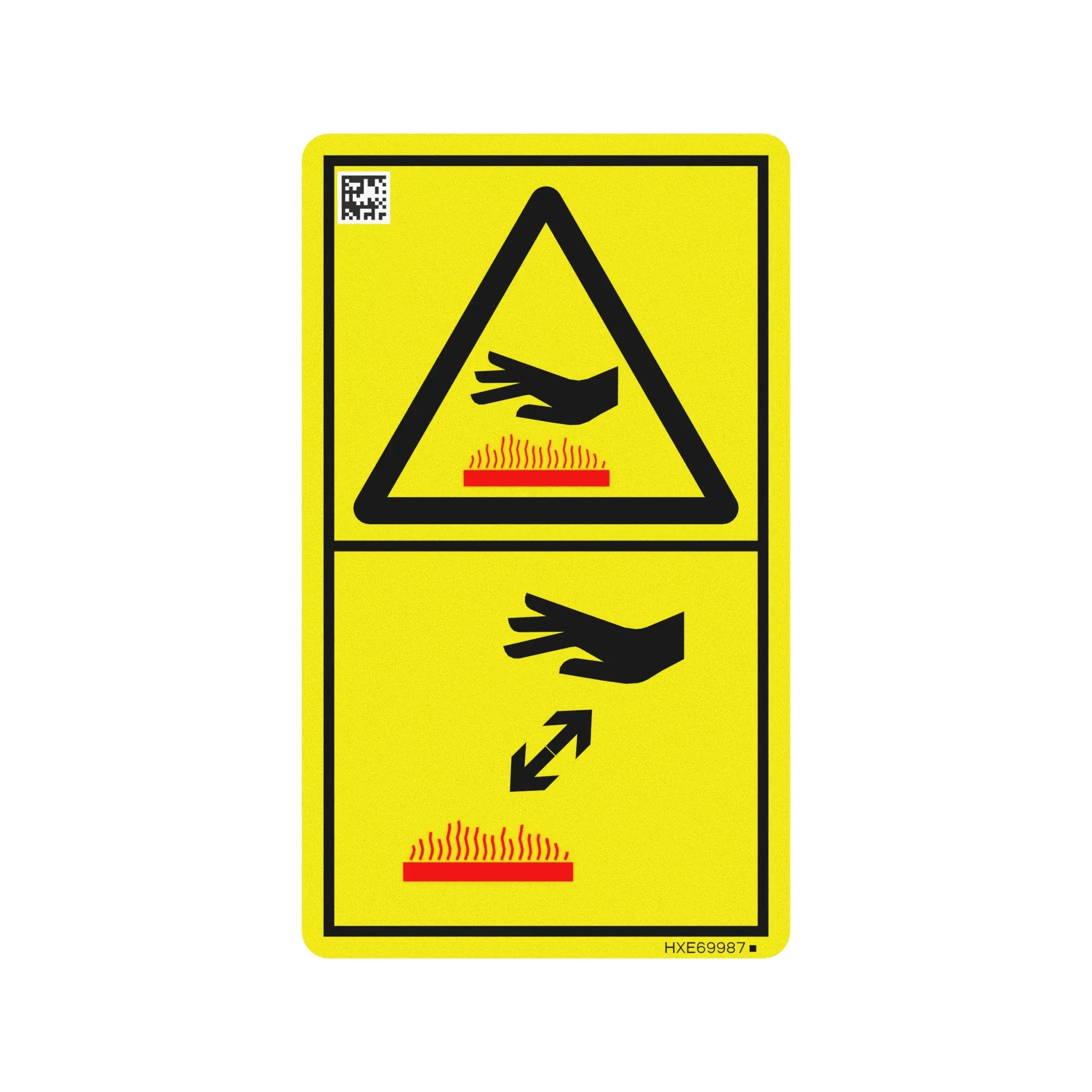 John Deere Safety Sign, Exhaust Heat Warning - HXE69987