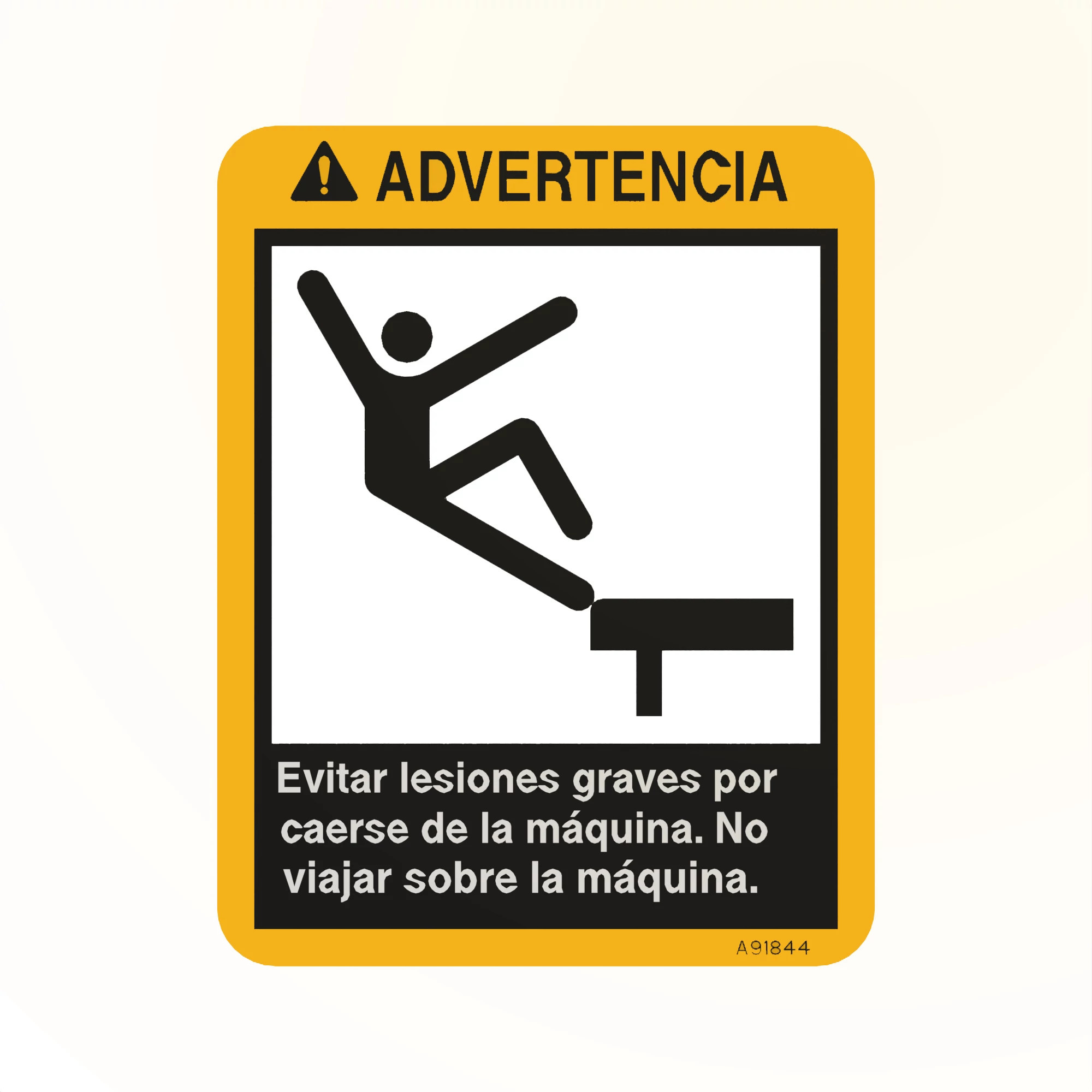 John Deere Warning Do Not Ride Spanish, Label - A91844