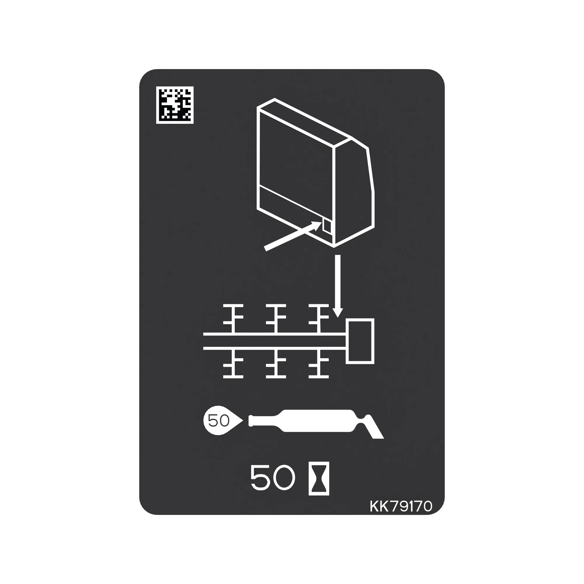 John Deere Grease Fan Shaft Cleaner Label - KK79170