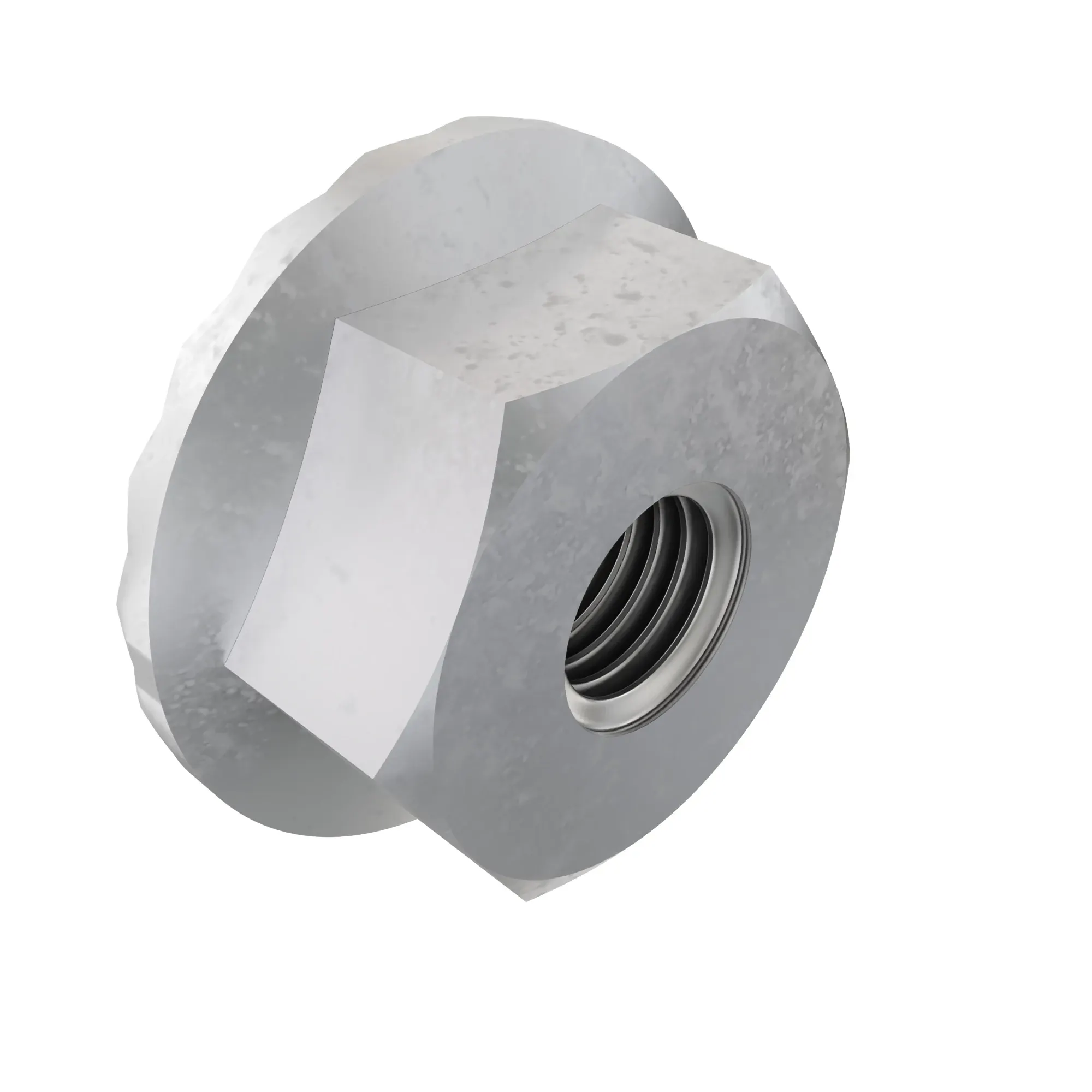 John Deere Hagie Serrated Flanged Lock Nut, 1/4" - 5HG470121