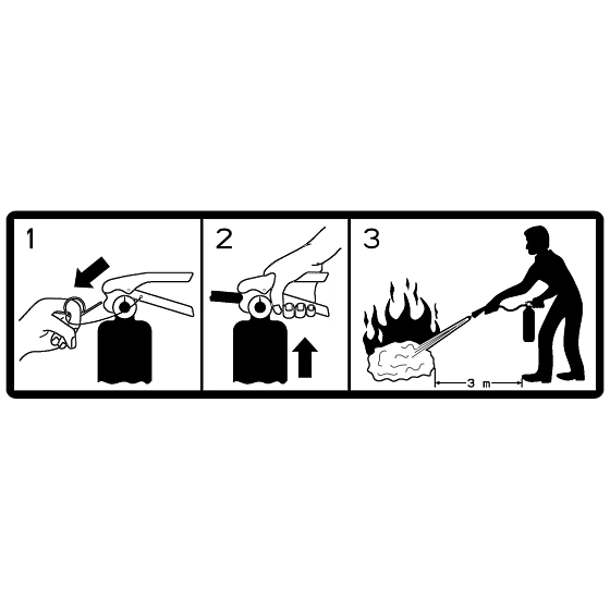 John Deere Fire Extinguisher Label - H204596
