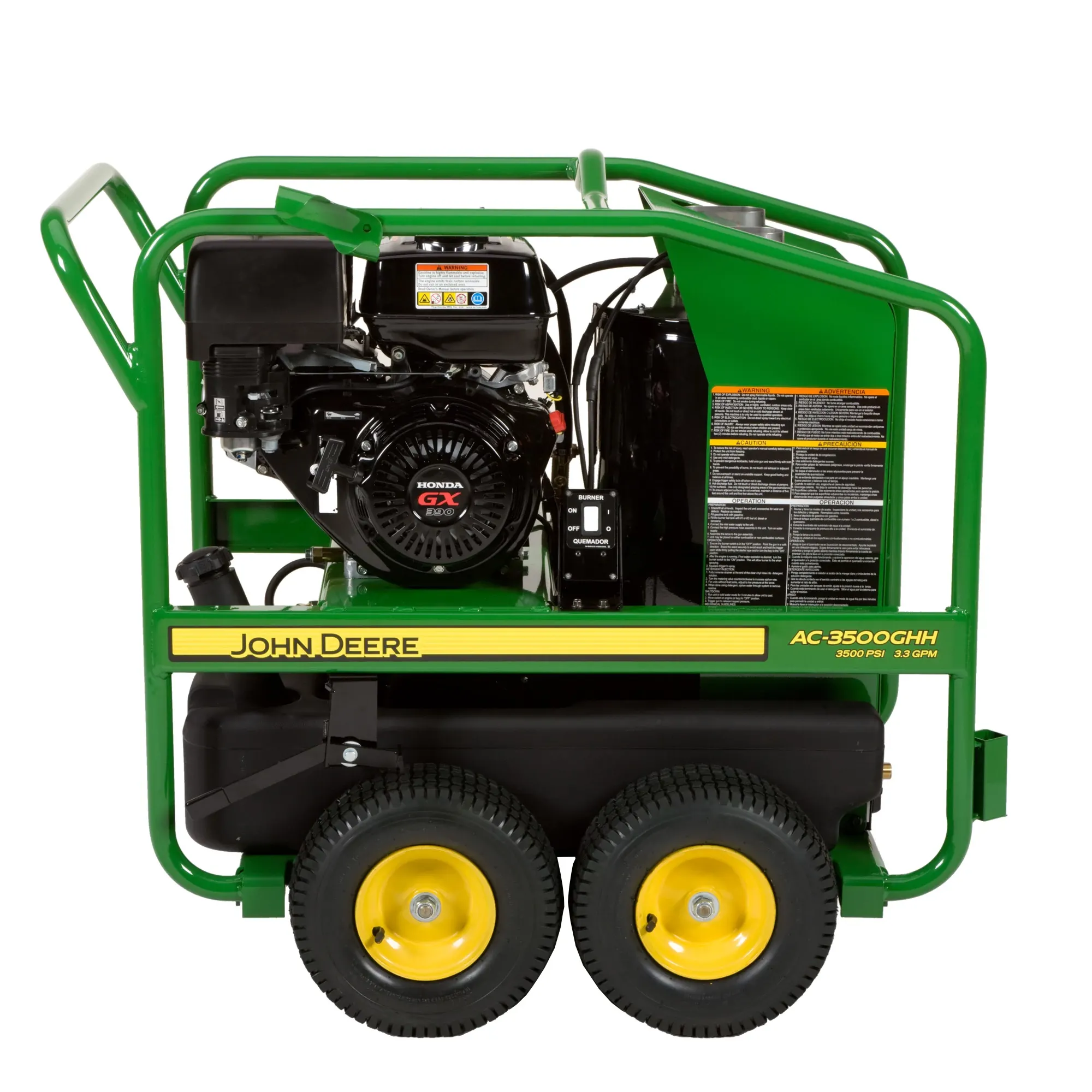 389cc Gas, Honda GX, 3,500 psi @ 3.3 gpm