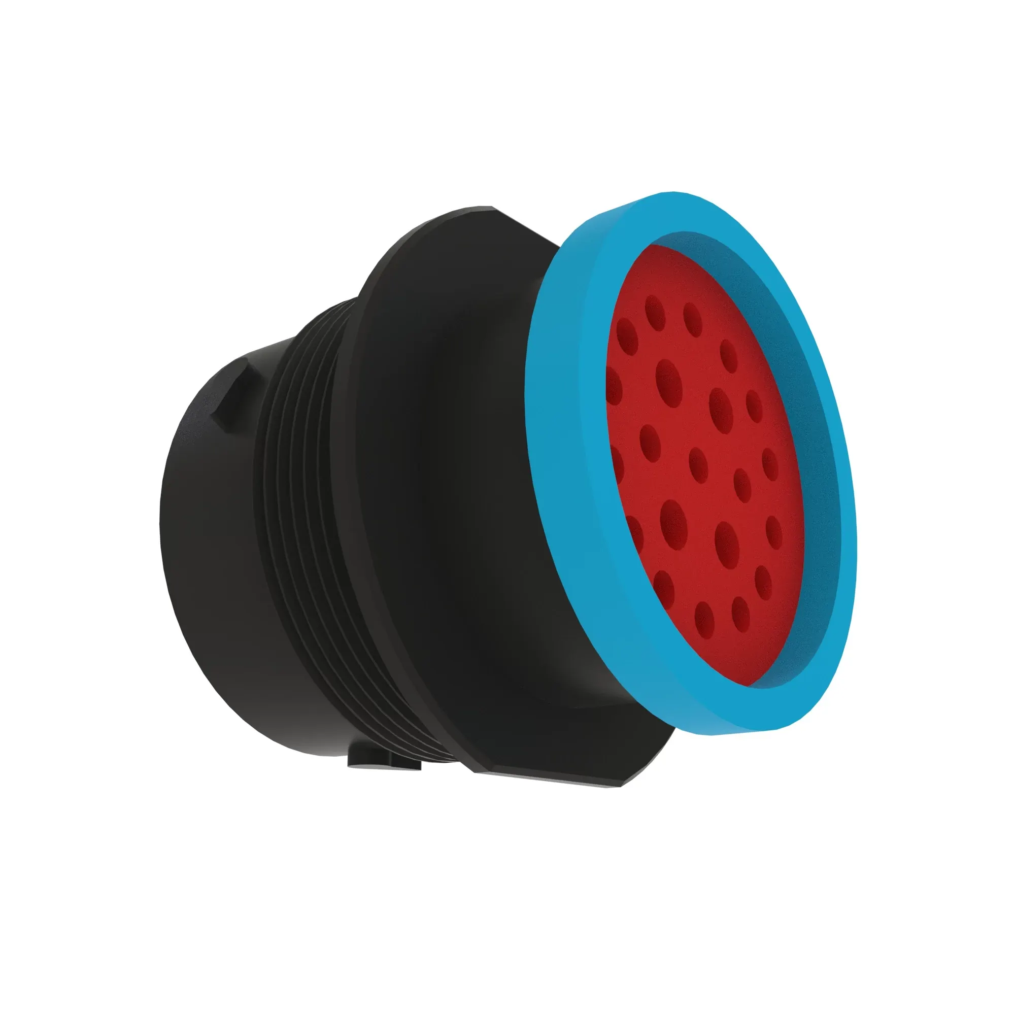 John Deere Black External Electrical Connector Housing, 21 Cavities - 57M11261