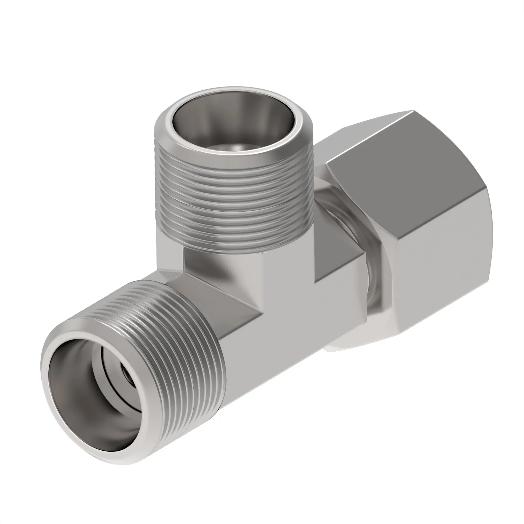 John Deere 24° D-Cone Swivel Run Tee Fitting - T435664