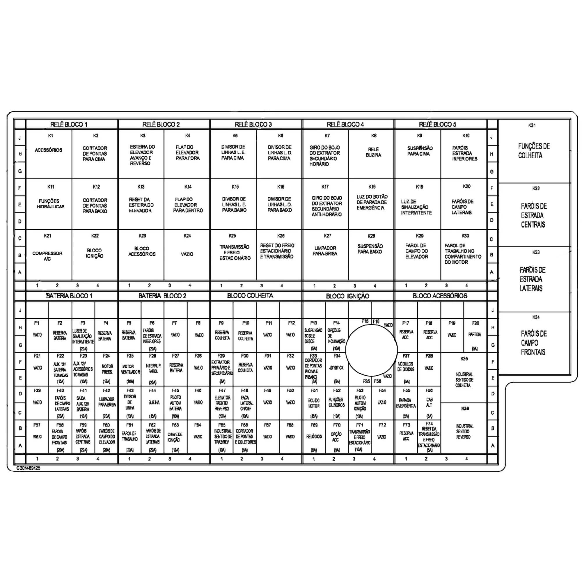 John Deere Load Center Label - CB01489125