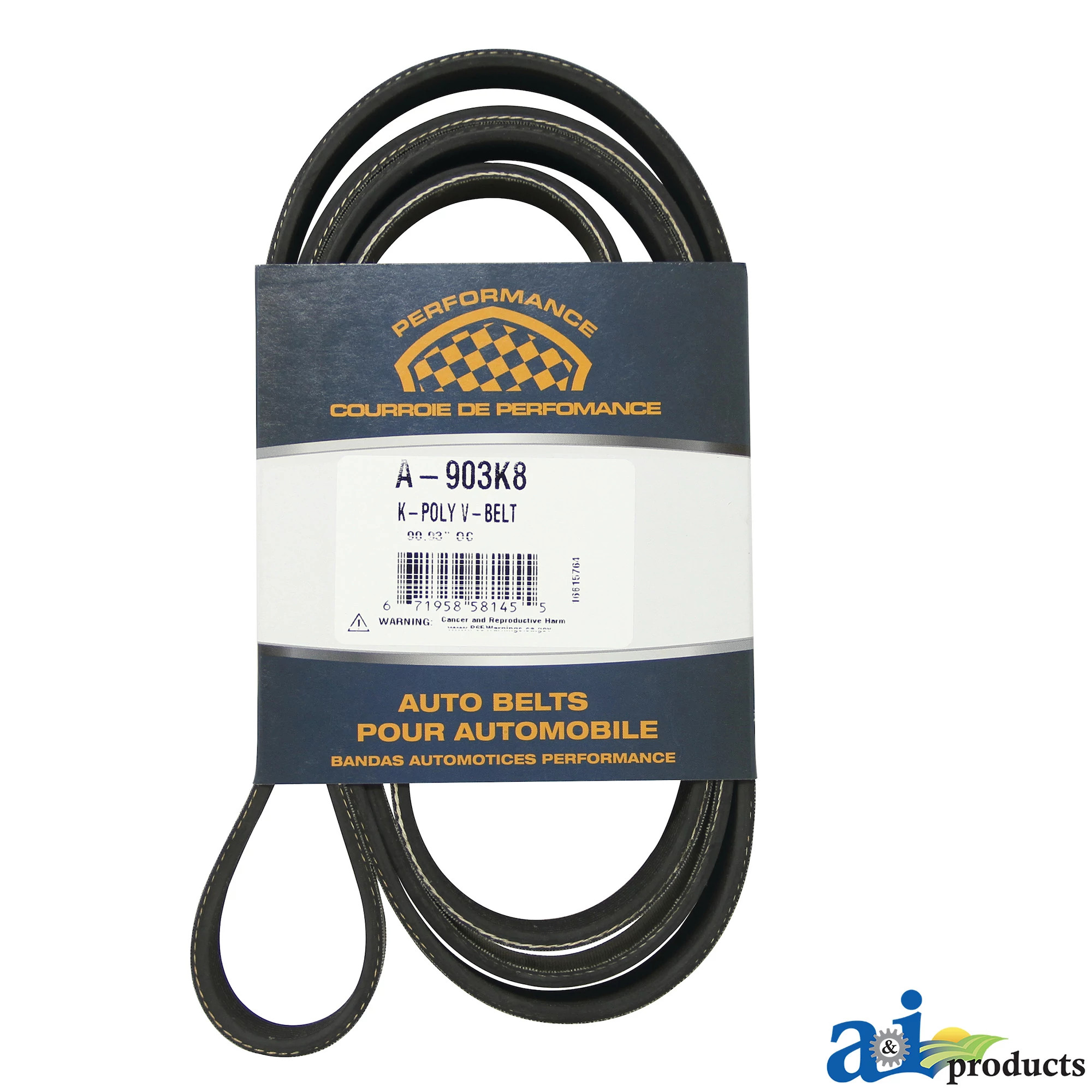 A&I Products Engine Auxiliaries V-Belt, Effective Length 2295 mm (90.4 inch) - A-903K8