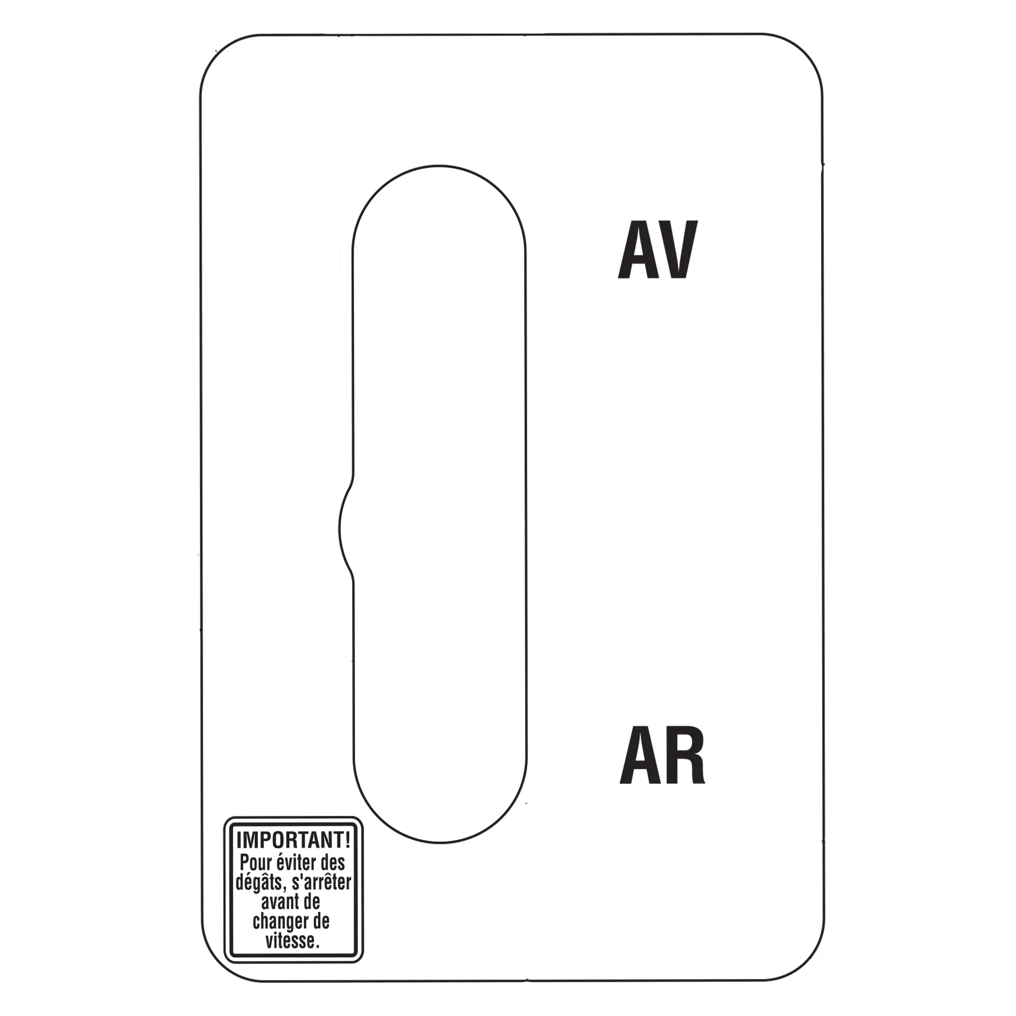 John Deere Shift Gate Label, French - M159023