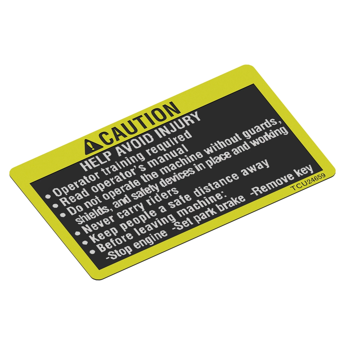 Label, General Caution (Eng)